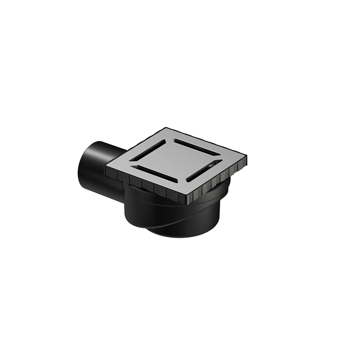 DK100 Kare Elegant Duş Kanalı, Mat Krom