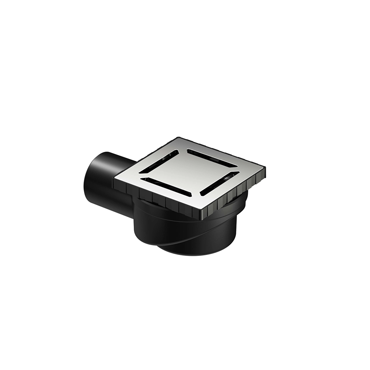 DK100 Kare Elegant Duş Kanalı, Parlak Krom