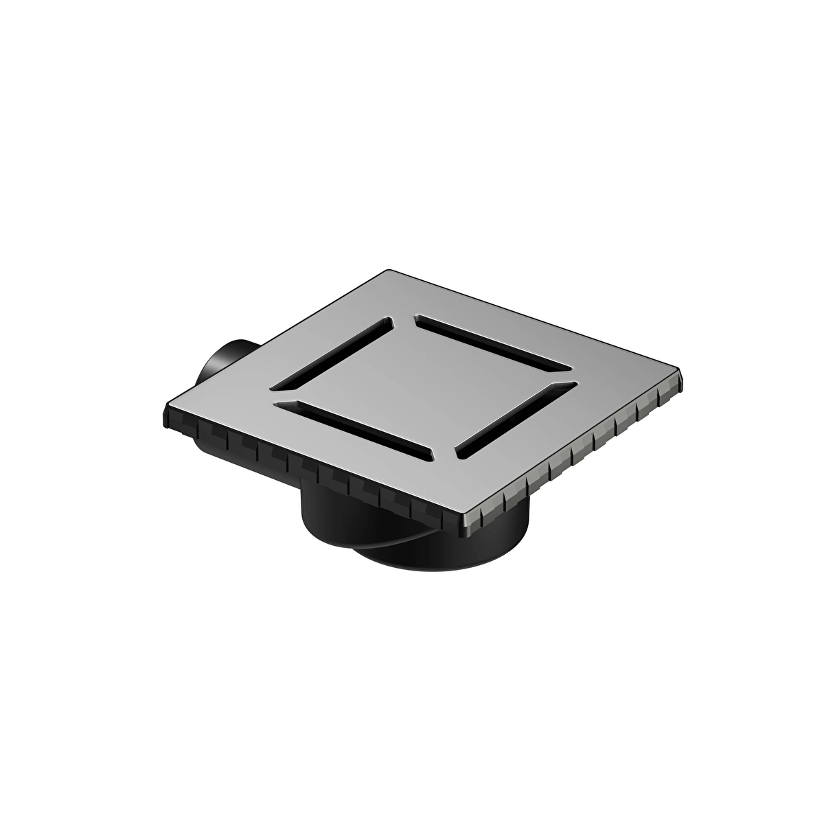 DK100 Kare Elegant Duş Kanalı, Mat Krom