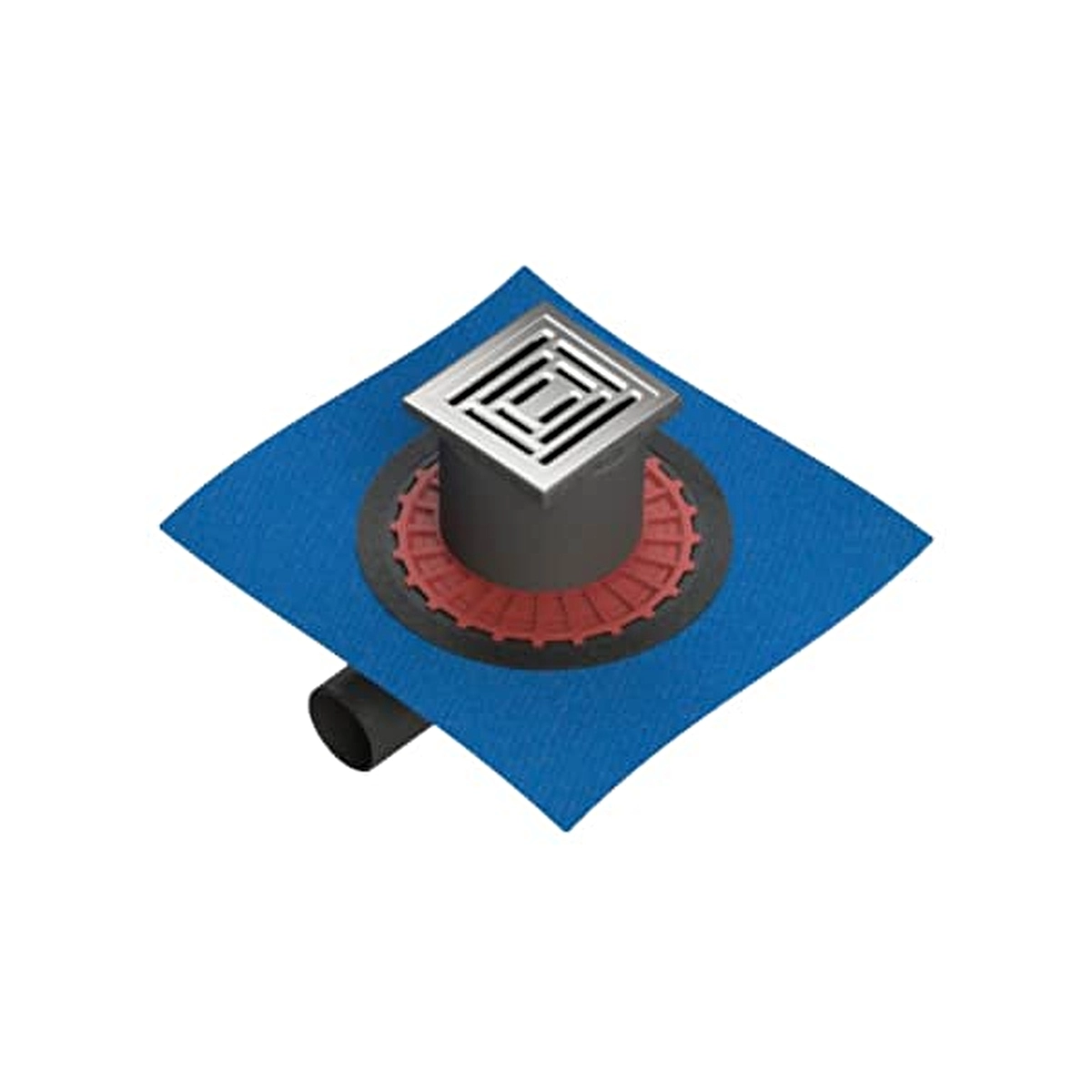 DK800 Kare-Yalıtımlı Style Duş Kanalı, Parlak Krom