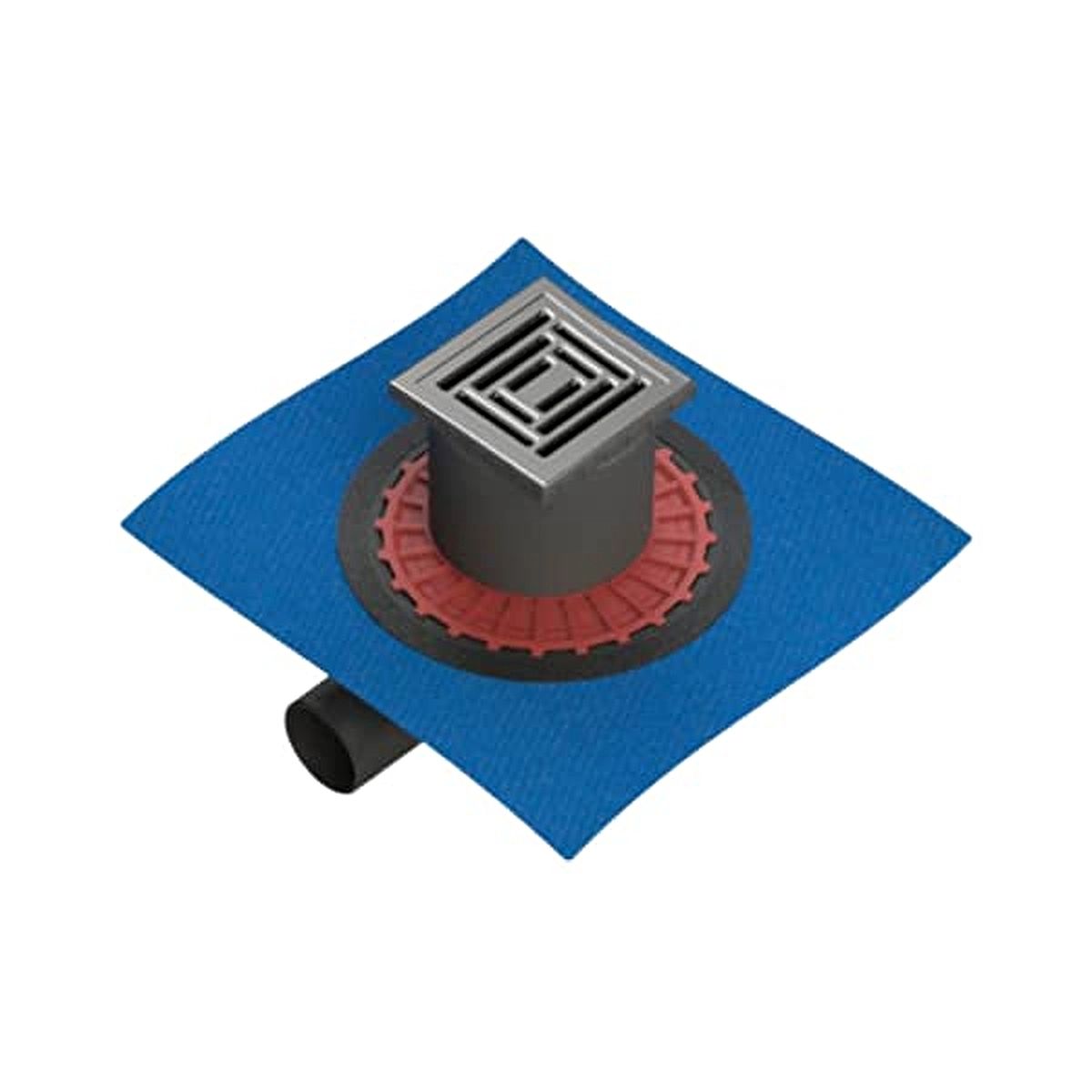 DK800 Kare-Yalıtımlı Style Duş Kanalı, Mat Krom
