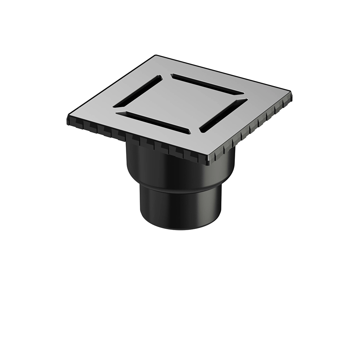 DK100 Kare Elegant Duş Kanalı, Mat Krom