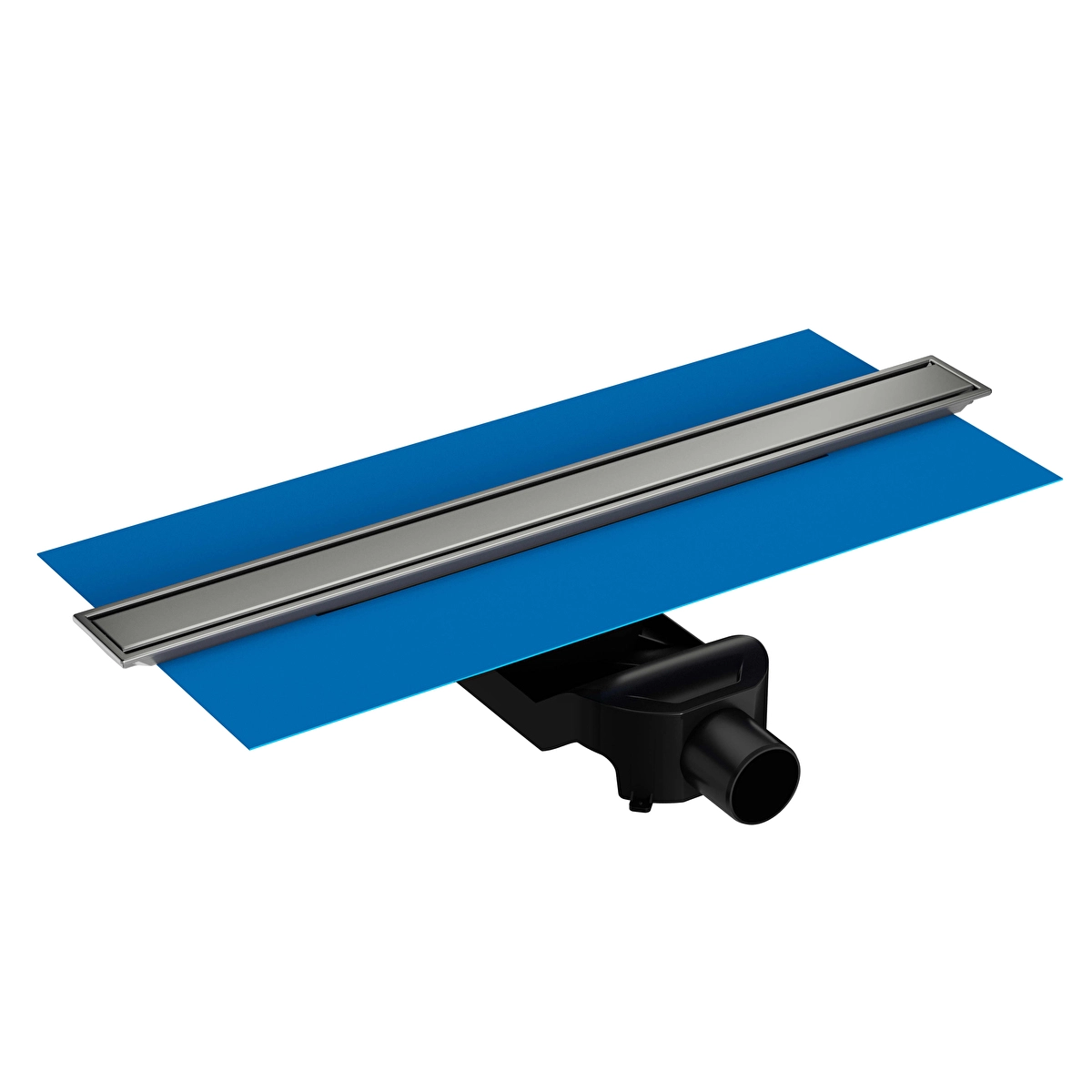 DK100 Eco-Flow Duş Kanalı, Mat Krom
