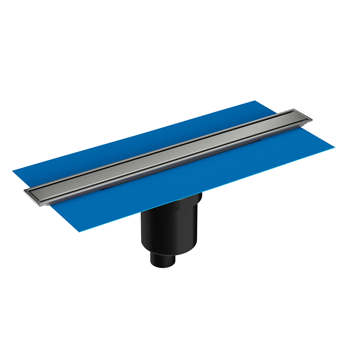 DK100 Eco-Flow Duş Kanalı, Mat Krom