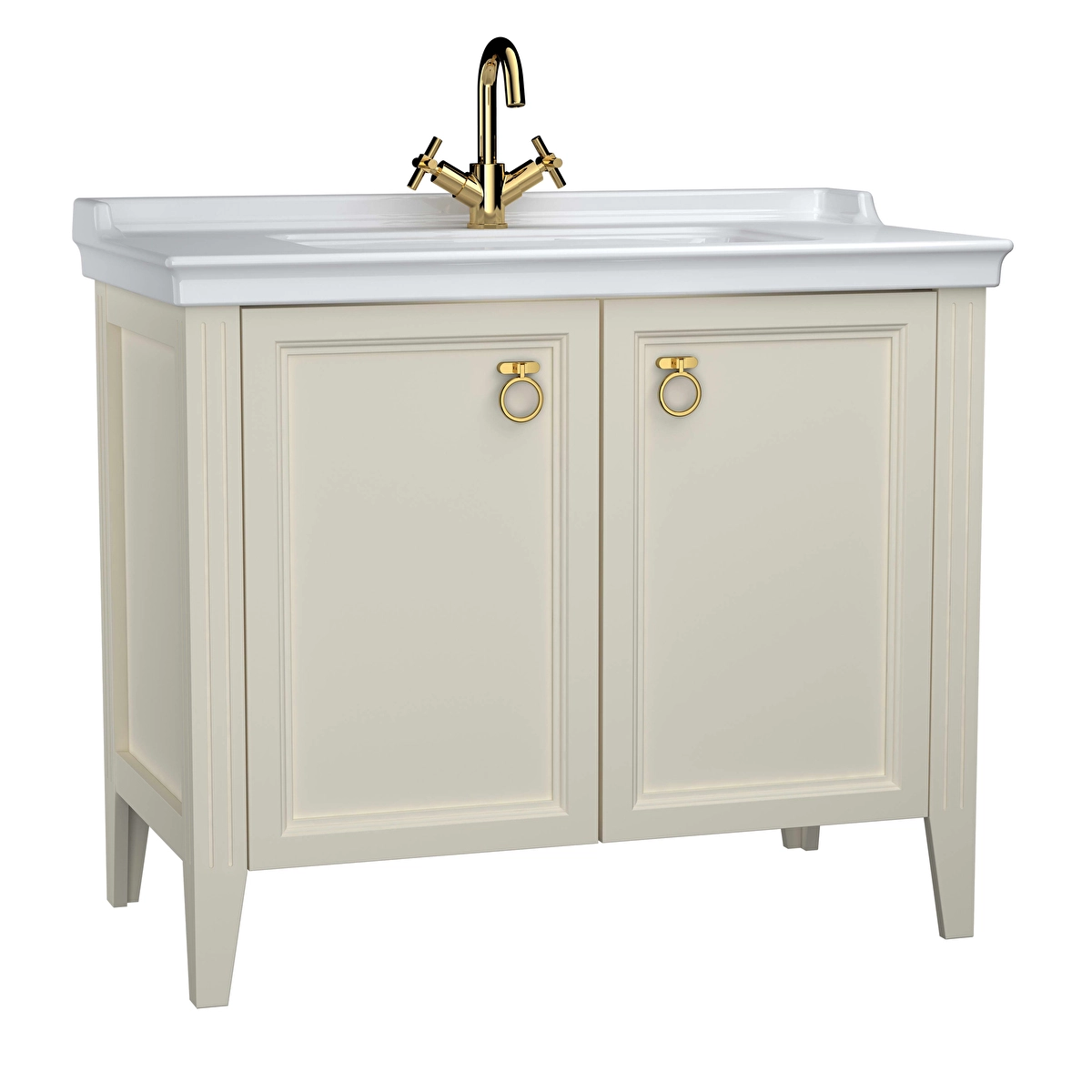 Valarte Lavabo Dolabı, Mat fildişi