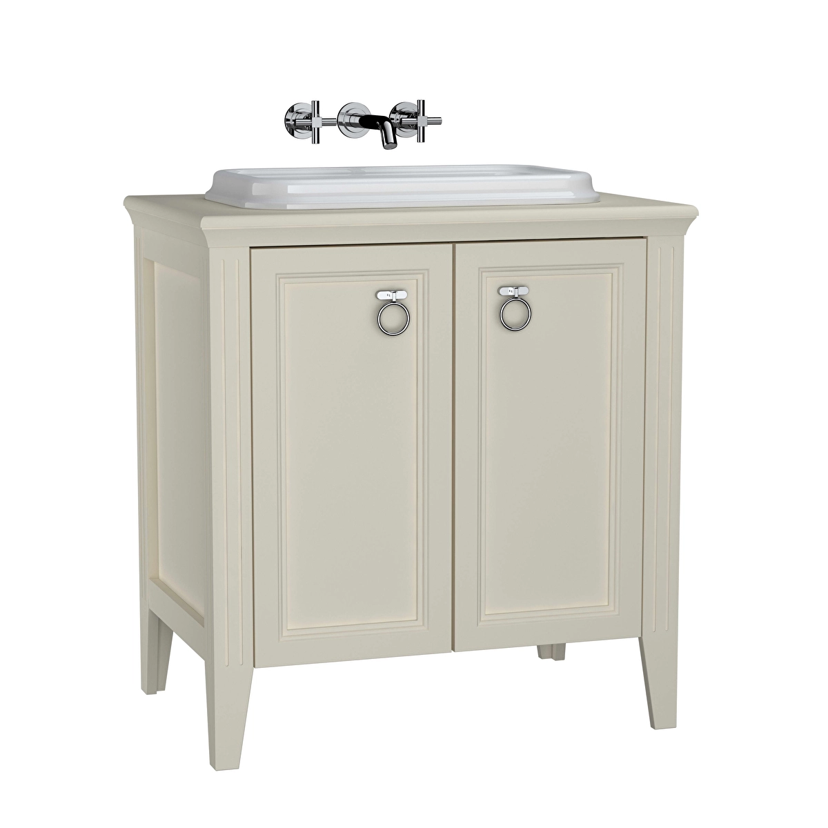 Valarte Lavabo Dolabı, Mat fildişi