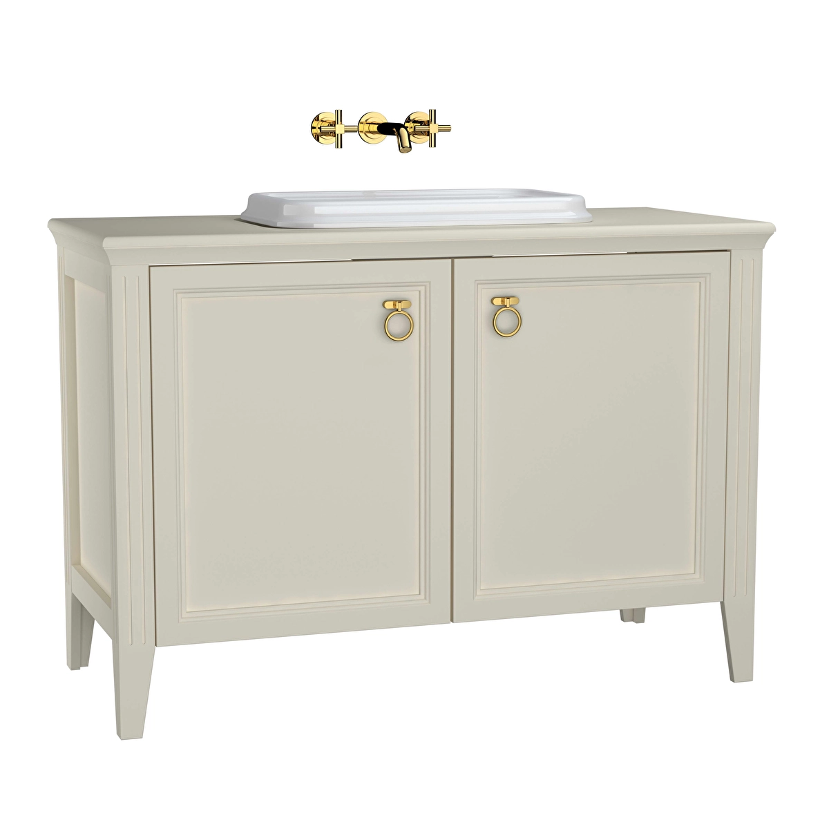 Valarte Lavabo Dolabı, Mat fildişi