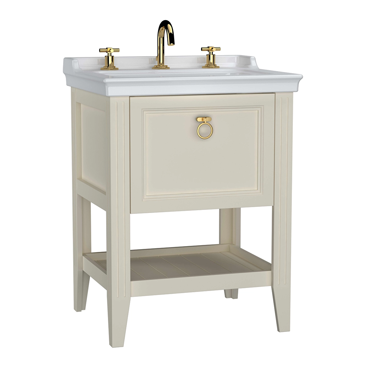 Valarte Lavabo Dolabı, Mat fildişi