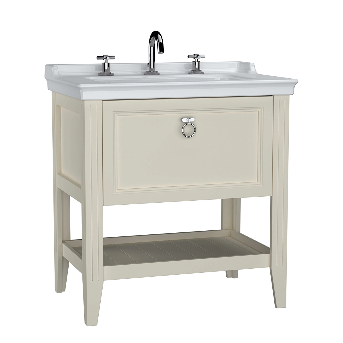 Valarte Lavabo Dolabı, Mat fildişi