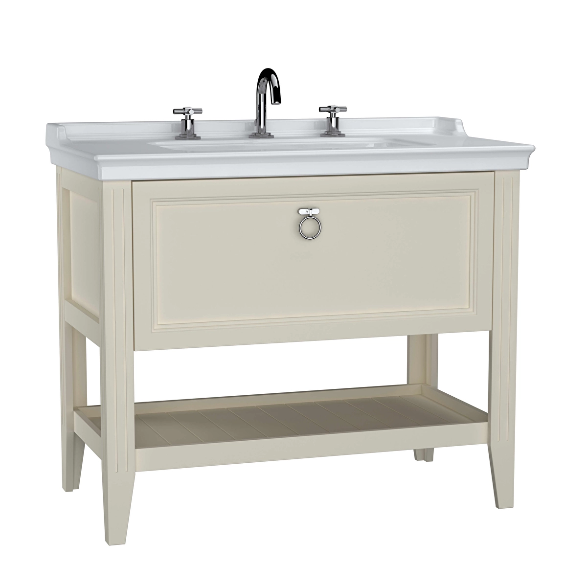 Valarte Lavabo Dolabı, Mat fildişi