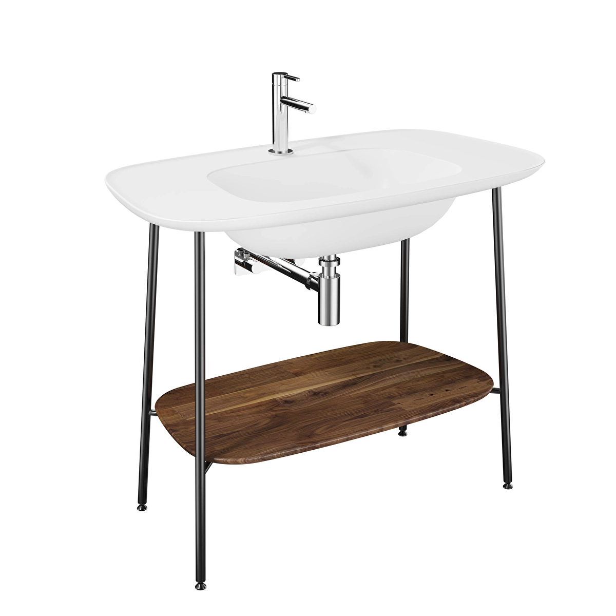 Plural Lavabo Ünitesi, Koyu Meşe