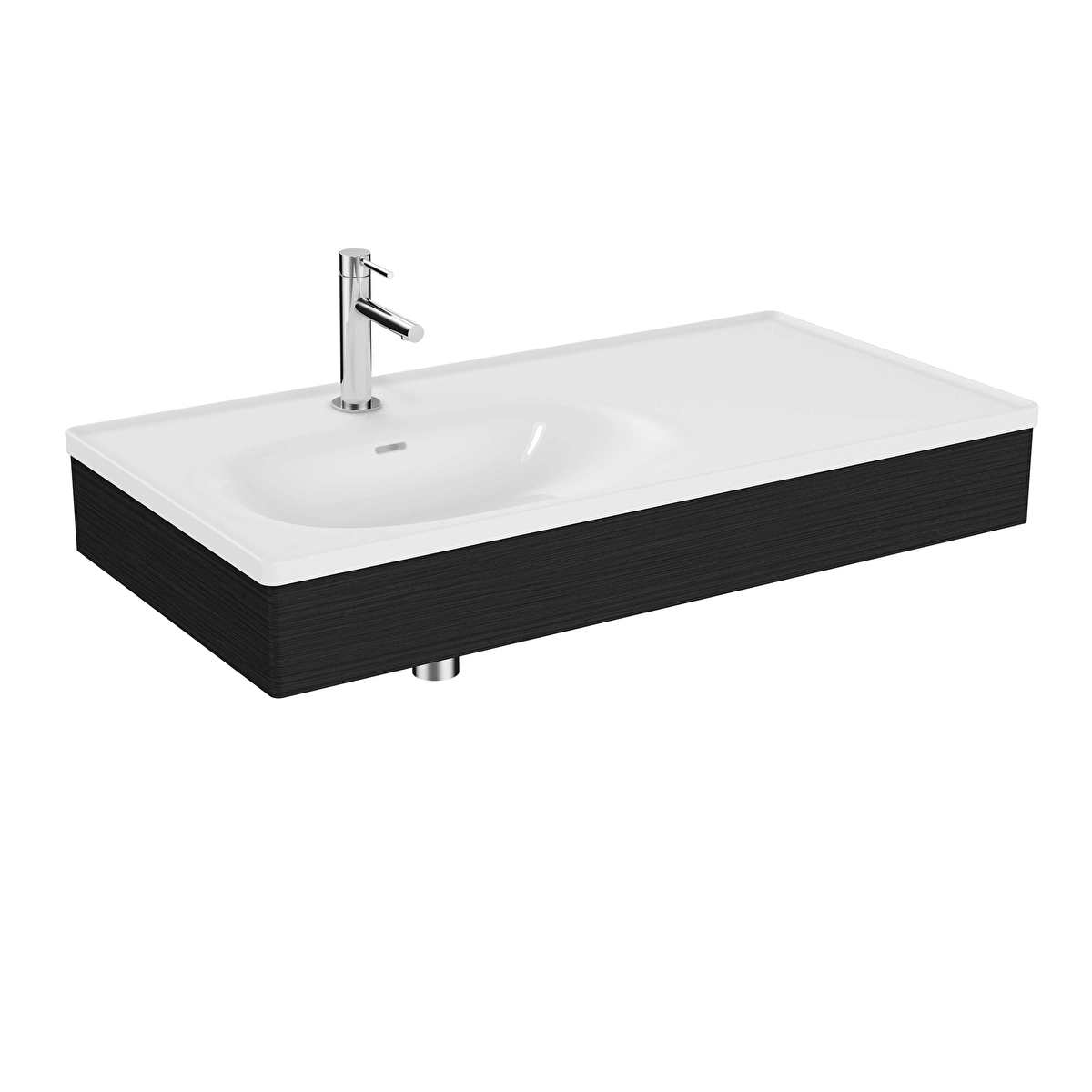 Equal Lavabo Dolabı, Hareli Siyah Meşe