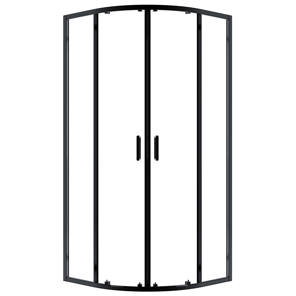 Universal Sürgülü Oval Panel, Mat Siyah