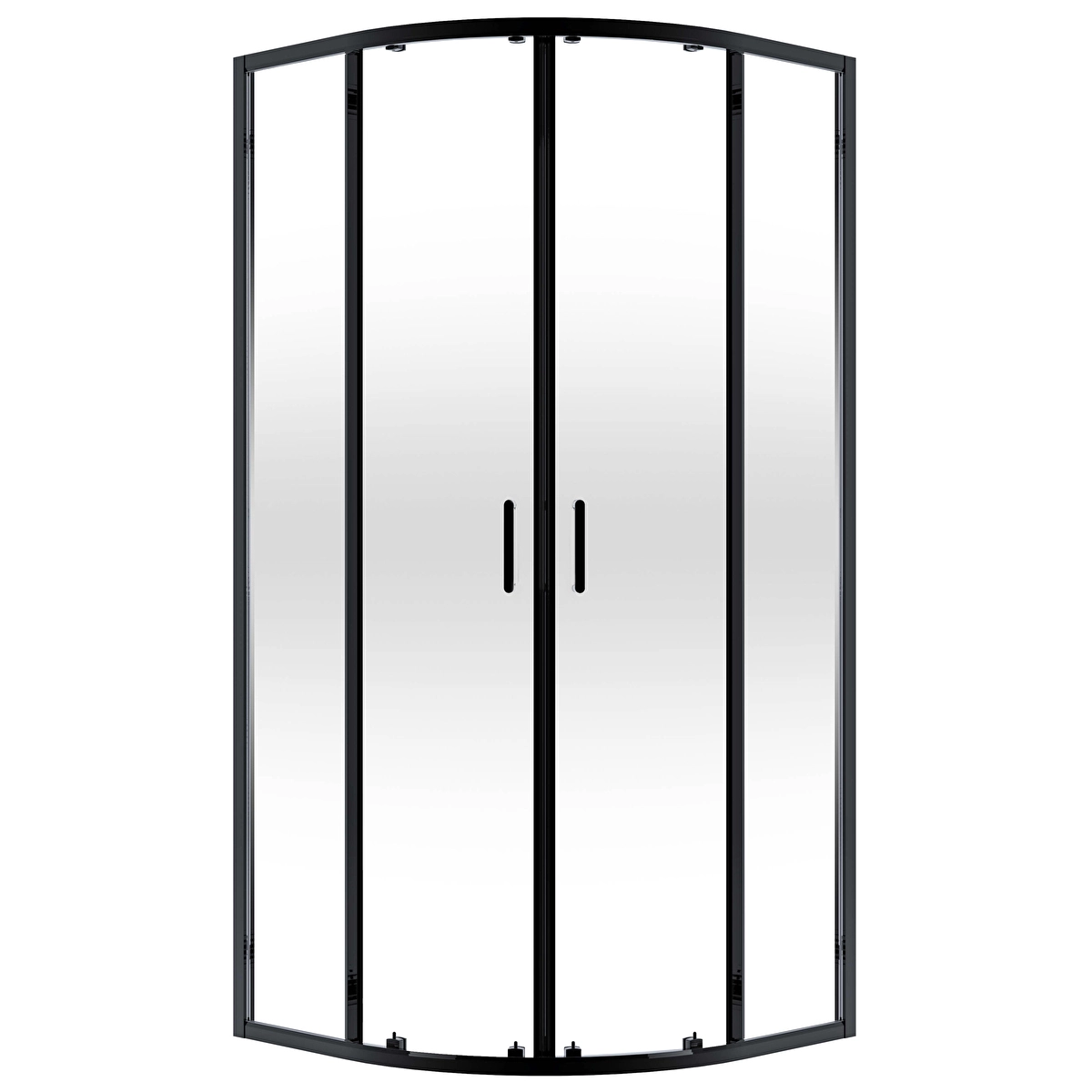 Universal Sürgülü Oval Panel, Mat Siyah