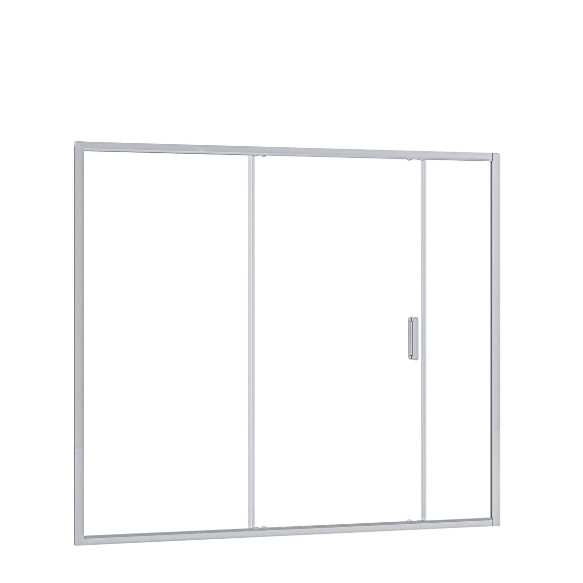 Universal Küvet Üstü Sürgülü Ön Panel, Gümüş