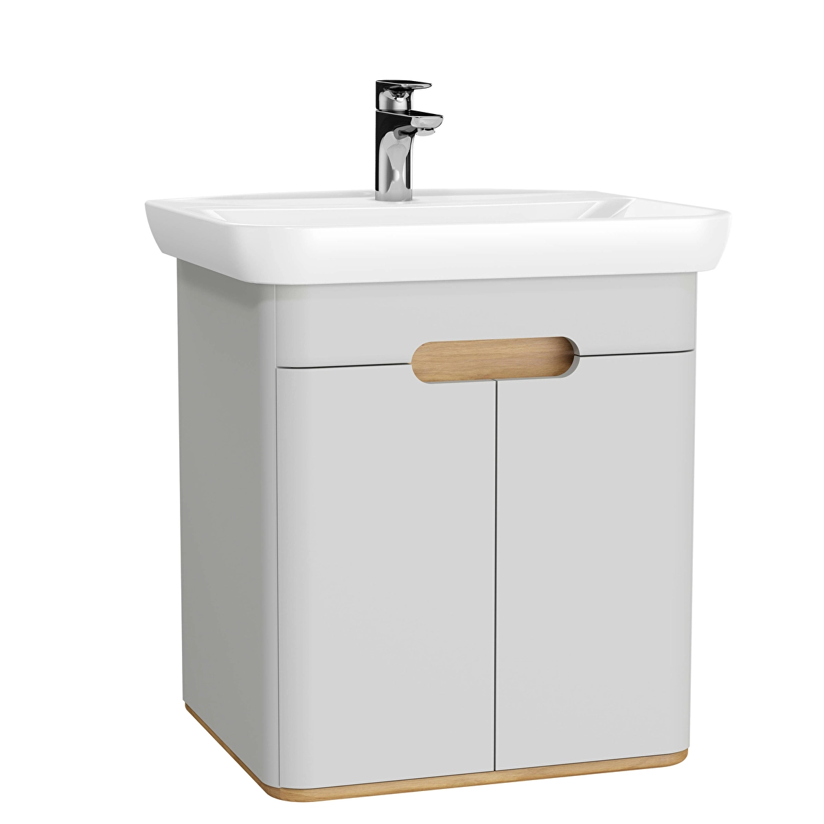 Sento Lavabo Dolabı, Mat Açık Gri