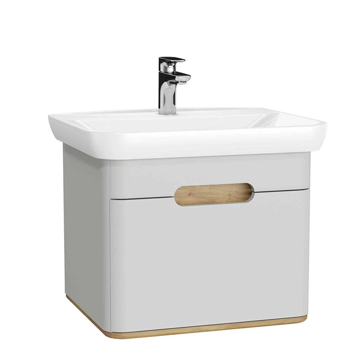 Sento Lavabo Dolabı, Mat Açık Gri