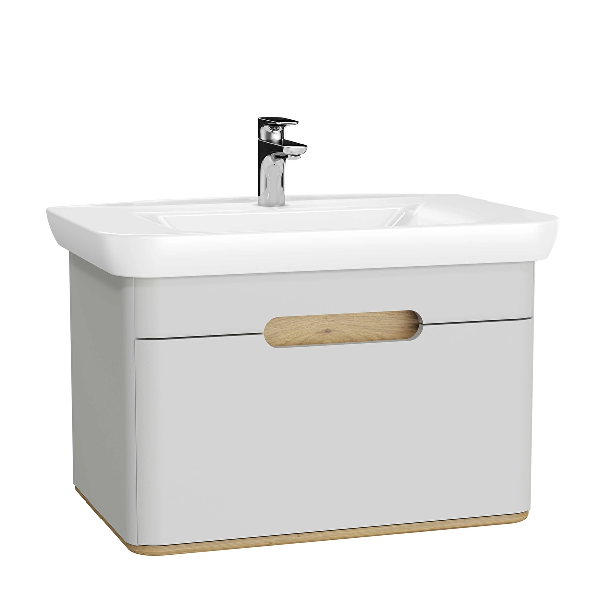 Sento Lavabo Dolabı, Mat Açık Gri