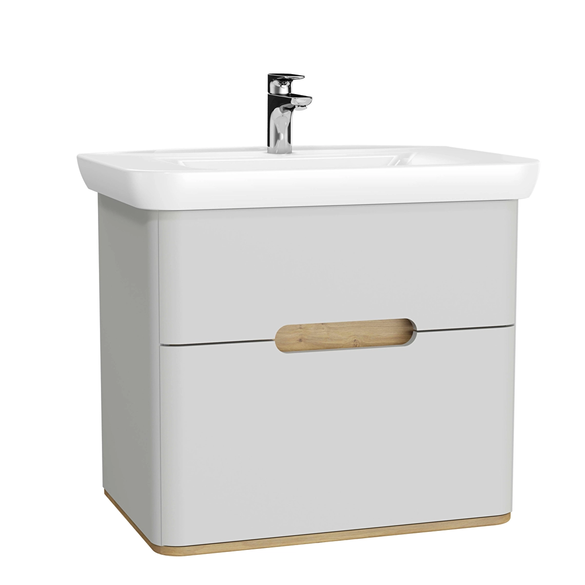 Sento Lavabo Dolabı, Mat Açık Gri
