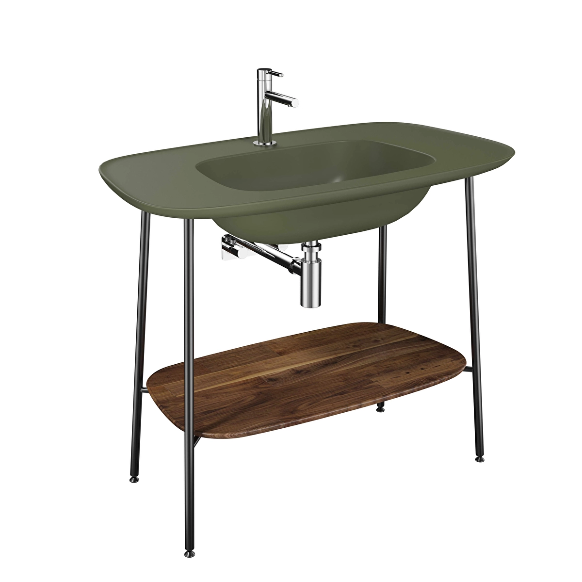 Plural Lavabo Ünitesi, Koyu Meşe