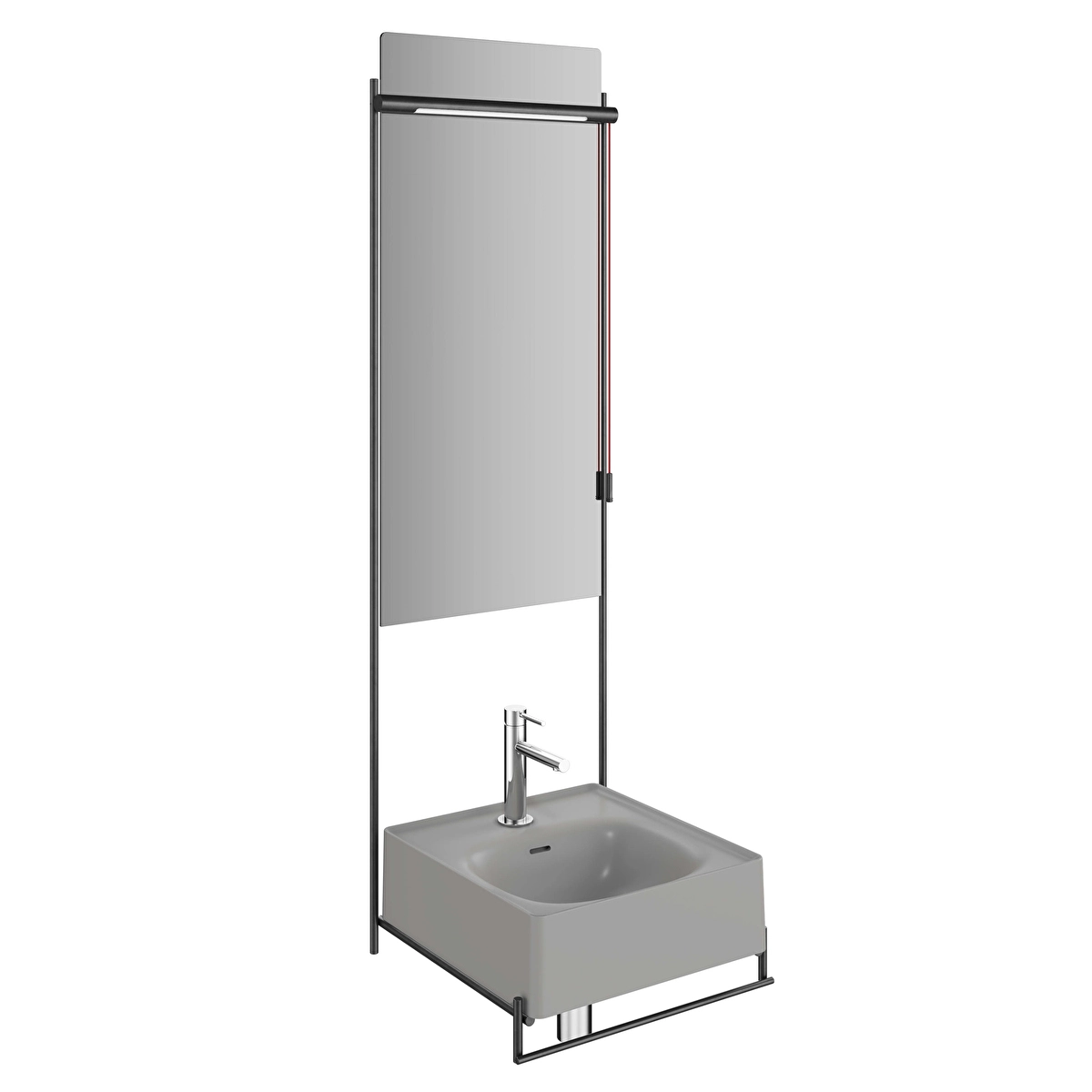 Equal Lavabo Dolabı, Gri