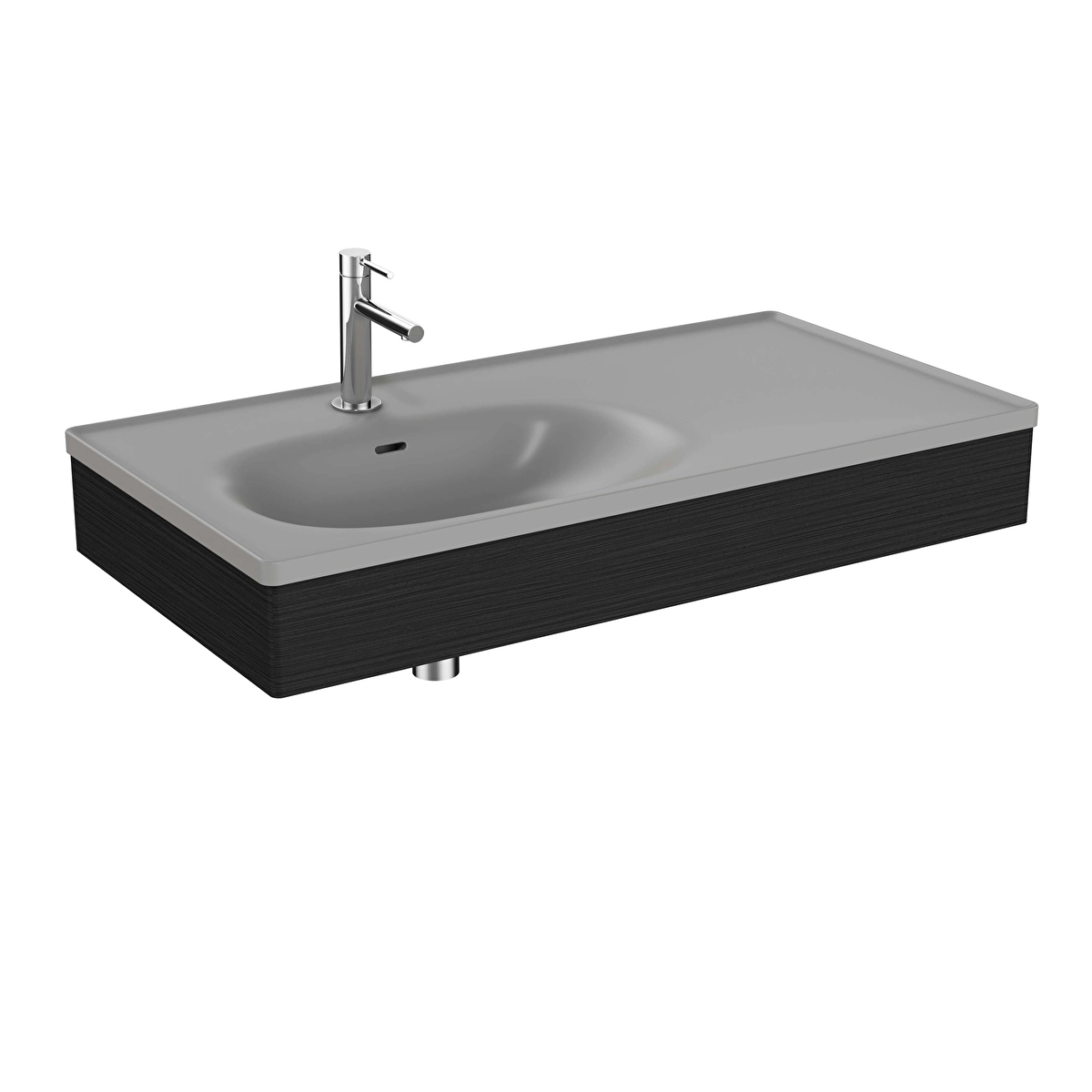 Equal Lavabo Dolabı, Hareli Siyah Meşe