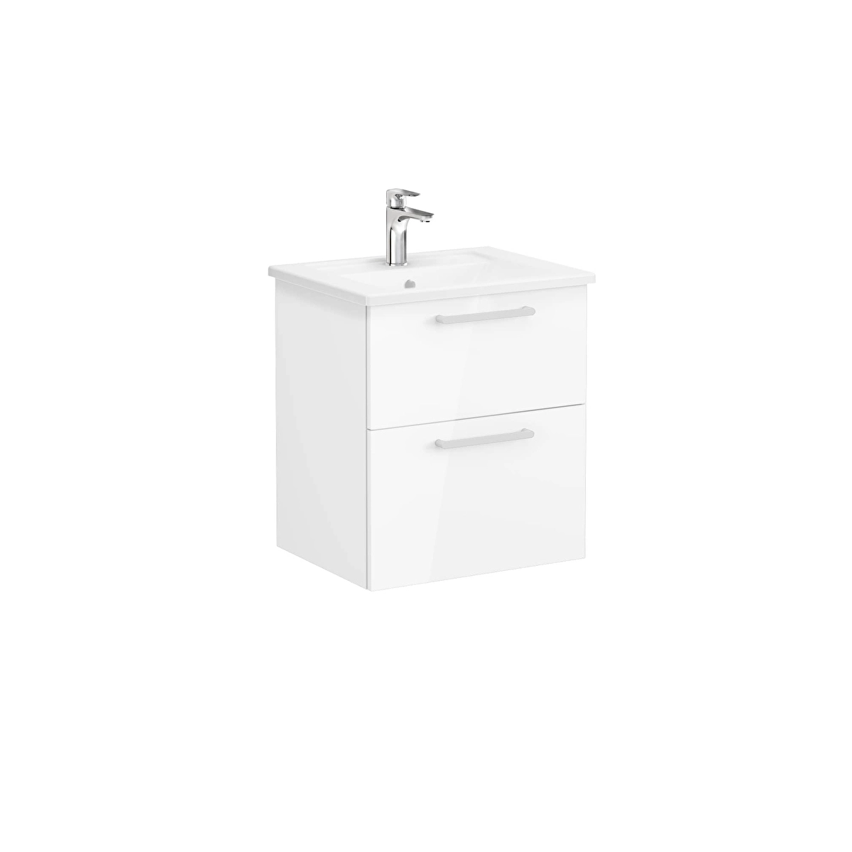 Root Flat Lavabo Dolabı, Parlak Beyaz