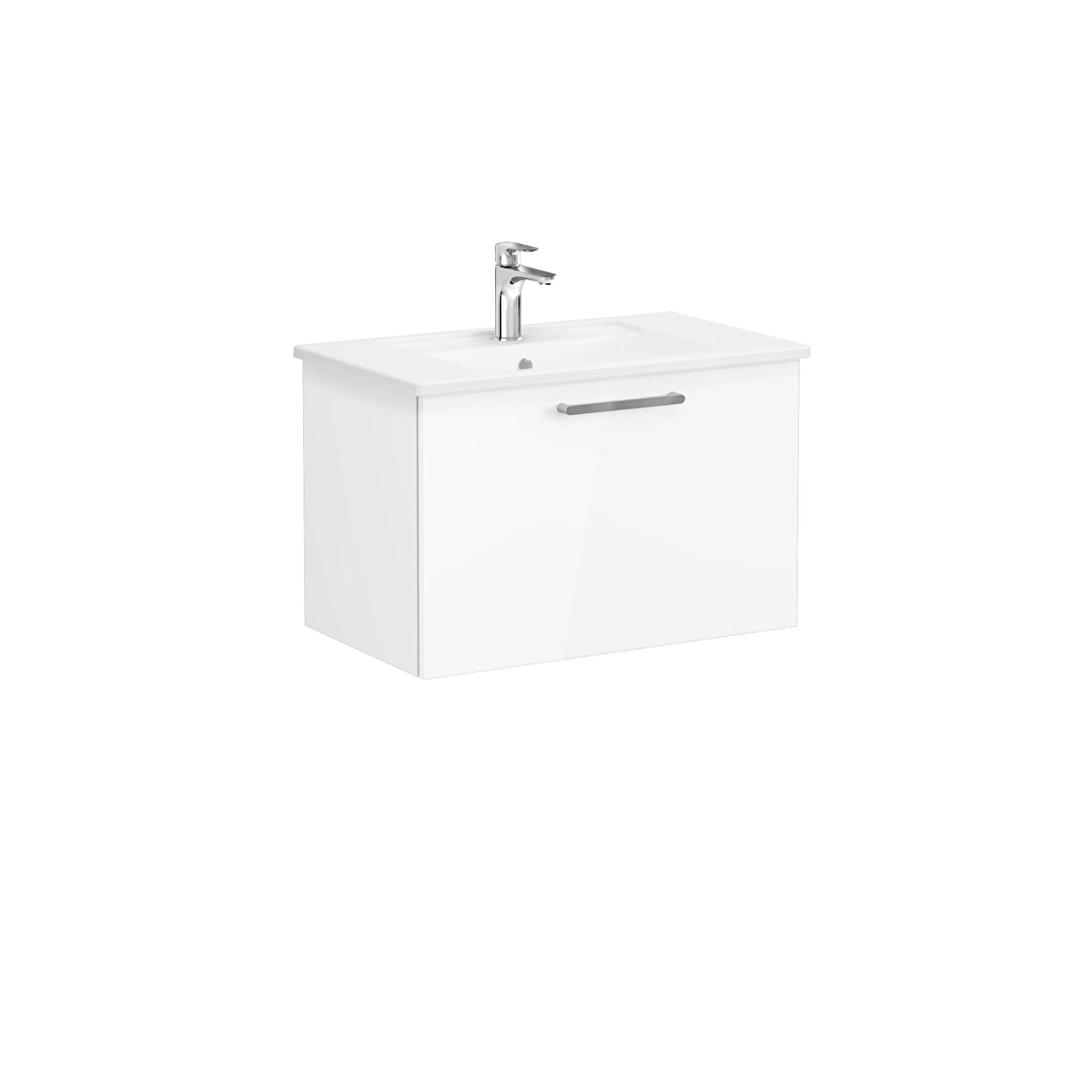 Root Flat Lavabo Dolabı, Parlak Beyaz