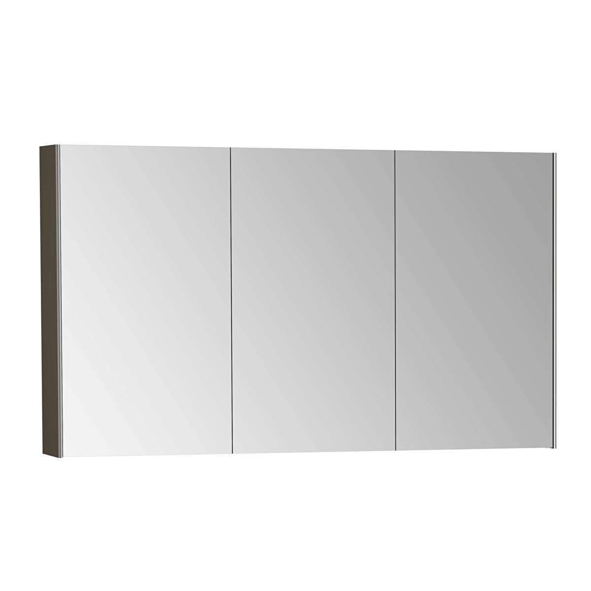 Base Aynalı Banyo Dolabı, Fırçalanmış Krom