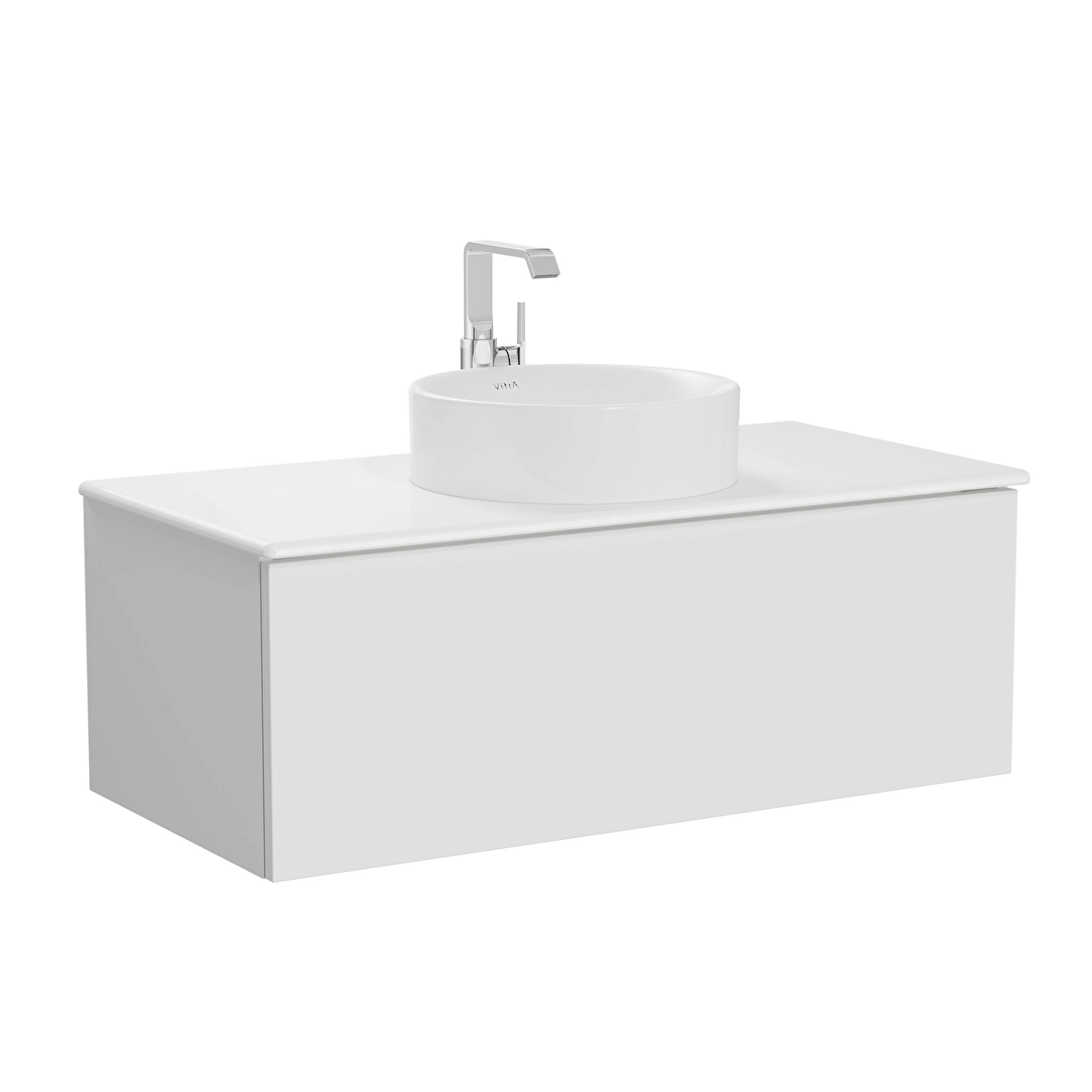 Metropole Pure Lavabo Dolabı, Mat Açık Gri