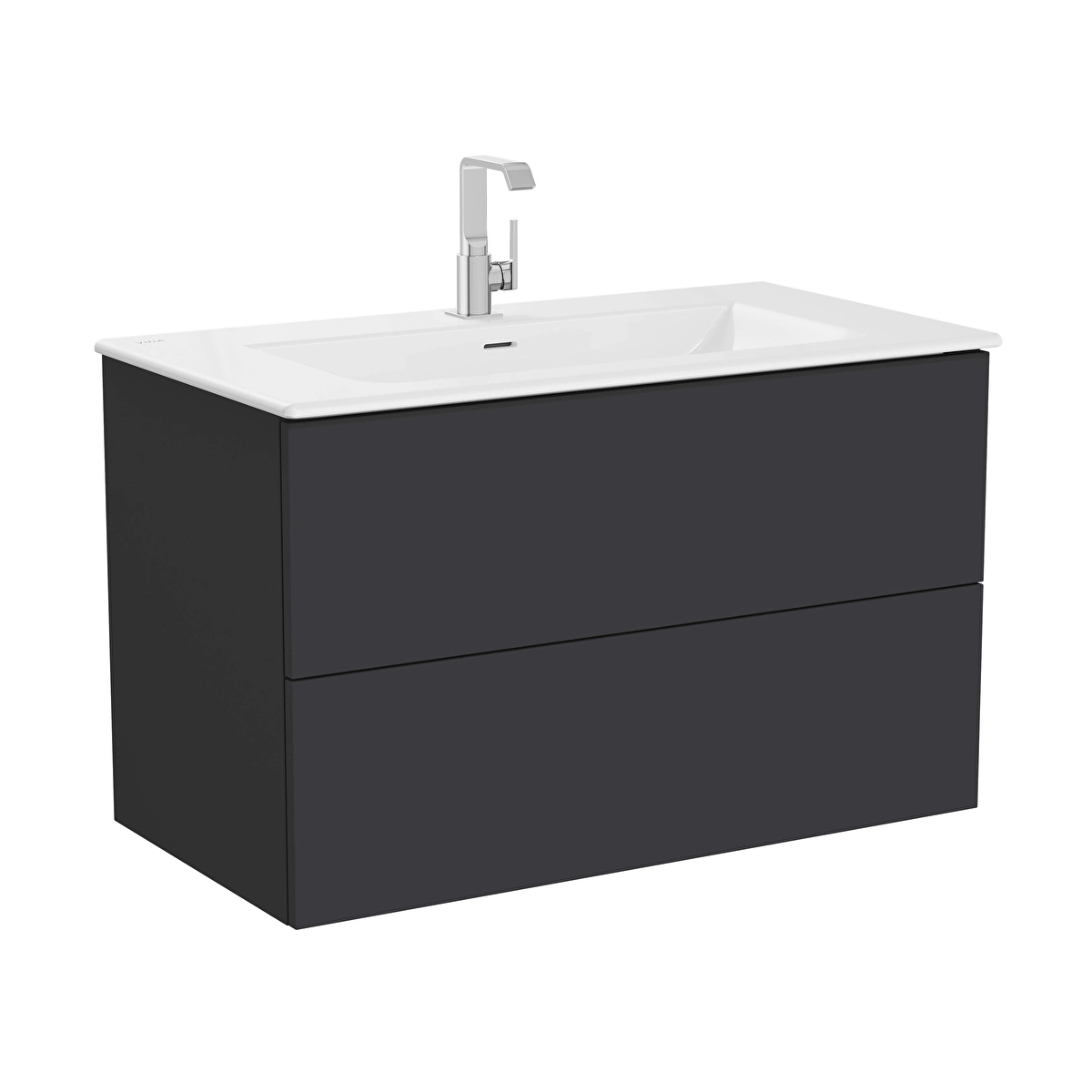 Metropole Pure Lavabo Dolabı, Mat Grafit