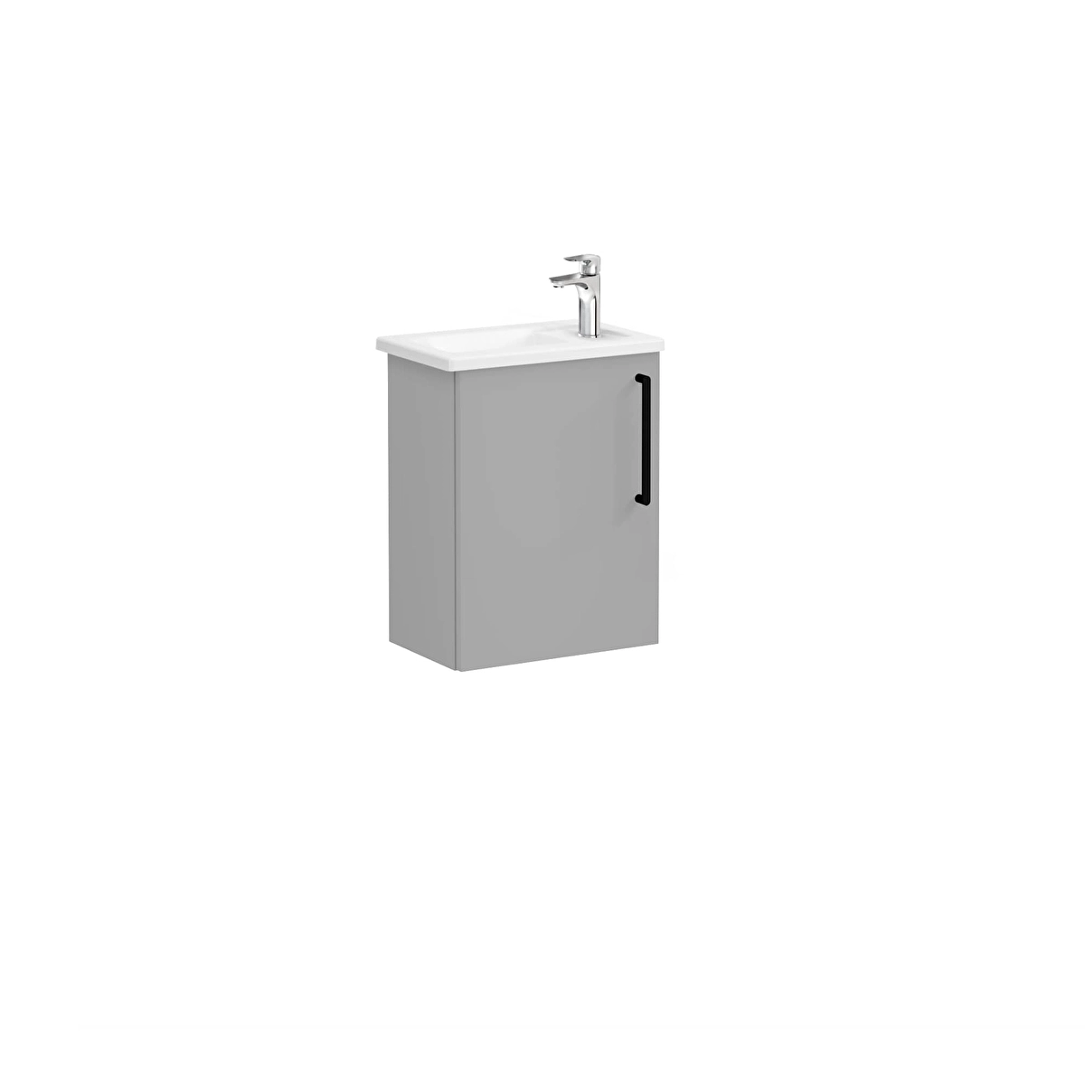 Root Flat Lavabo Dolabı, Mat Kaya Gri