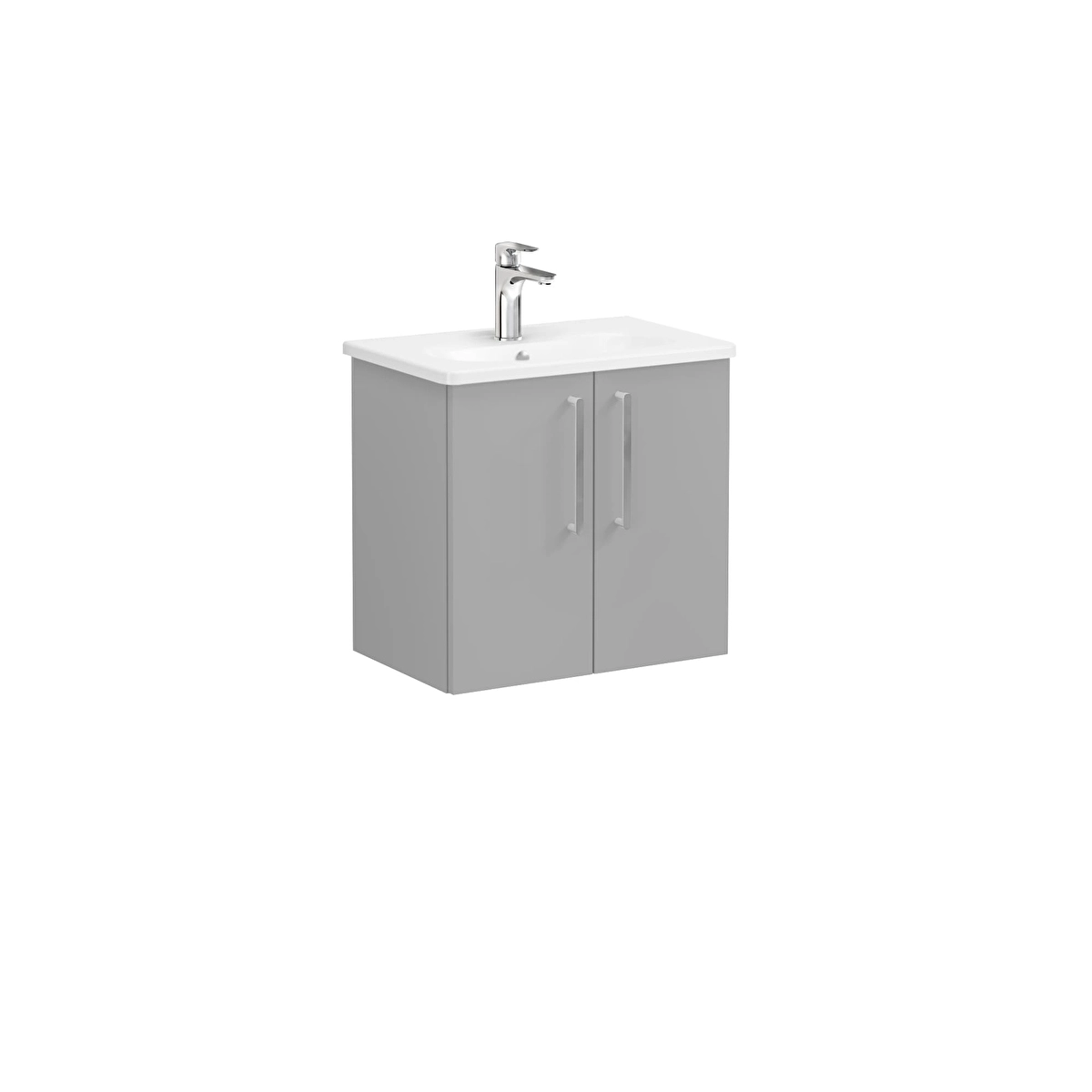 Root Flat Lavabo Dolabı, Mat Kaya Gri