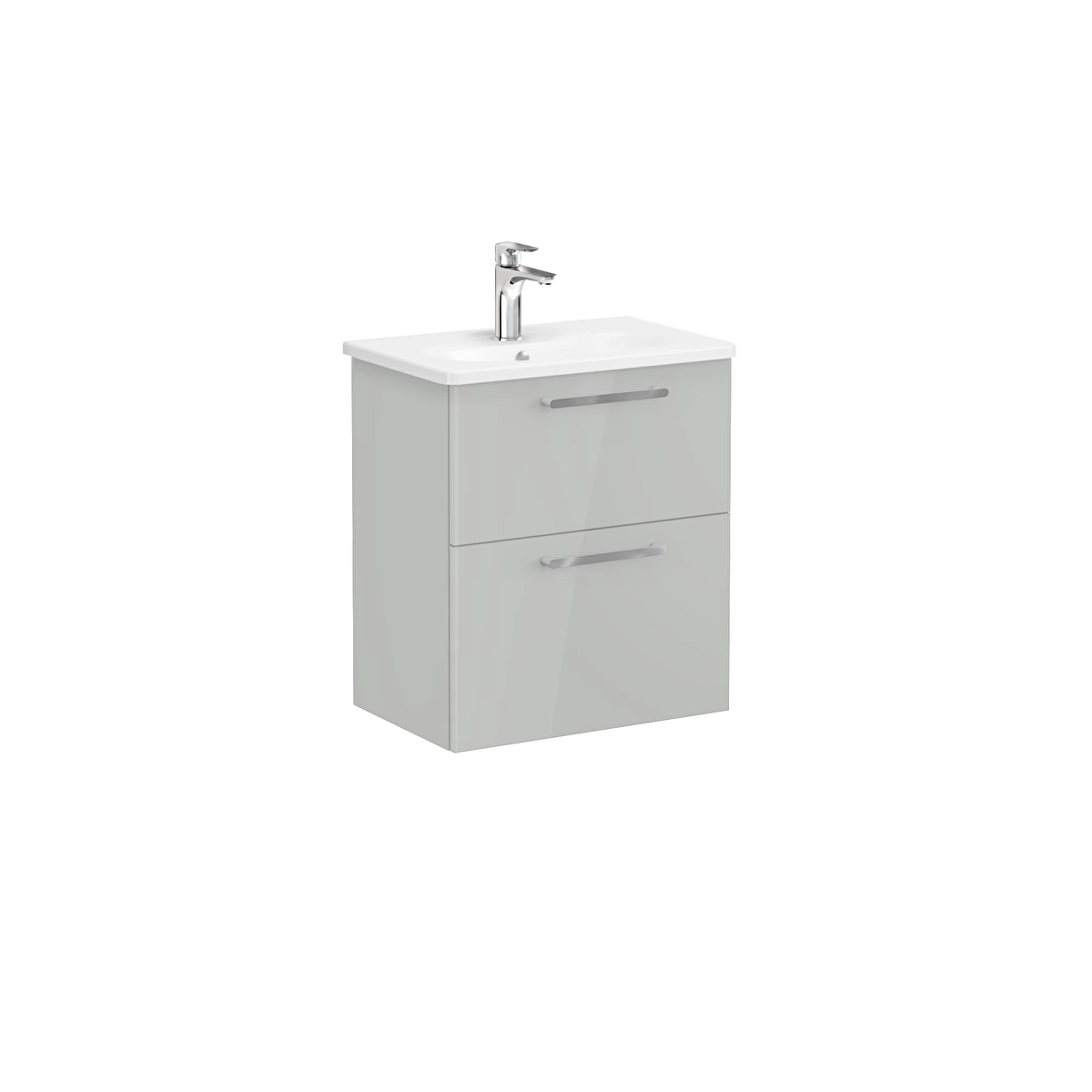 Root Flat Lavabo Dolabı, Parlak İnci Grisi