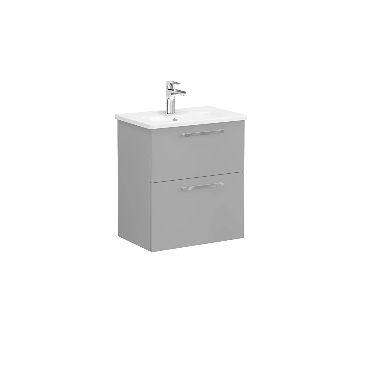 Root Flat Lavabo Dolabı, Mat Kaya Gri