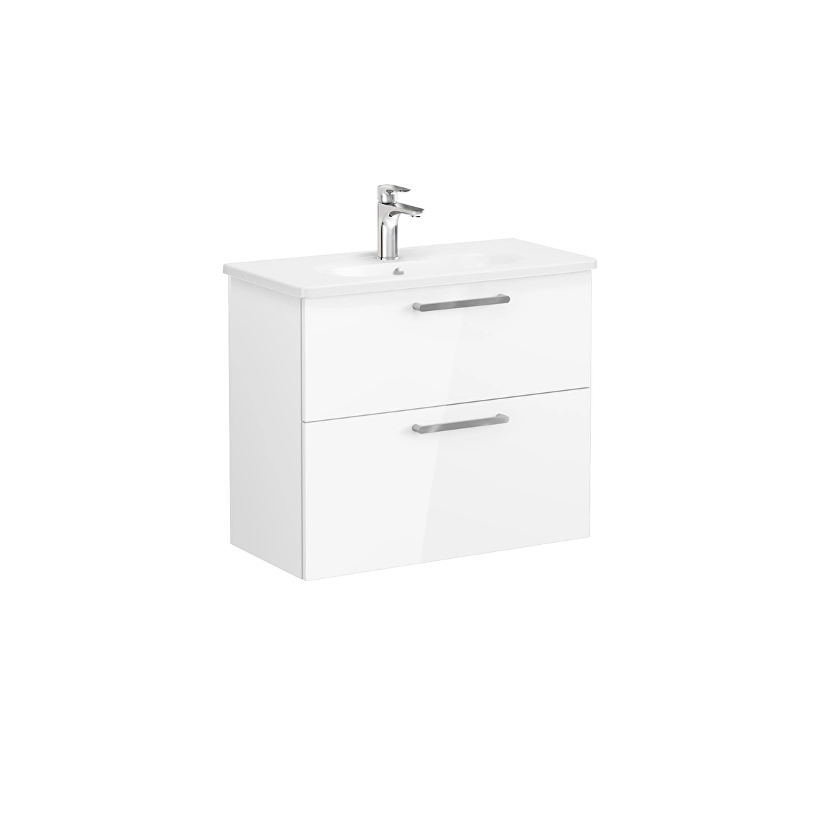 Root Flat Lavabo Dolabı, Parlak Beyaz