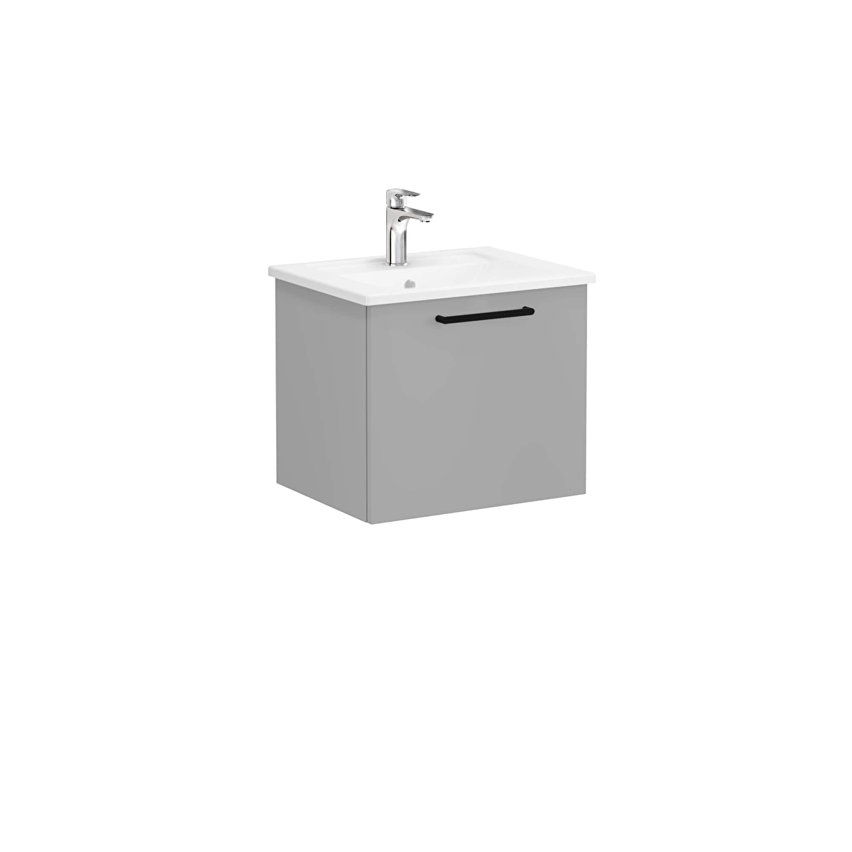 Root Flat Lavabo Dolabı, Mat Kaya Gri
