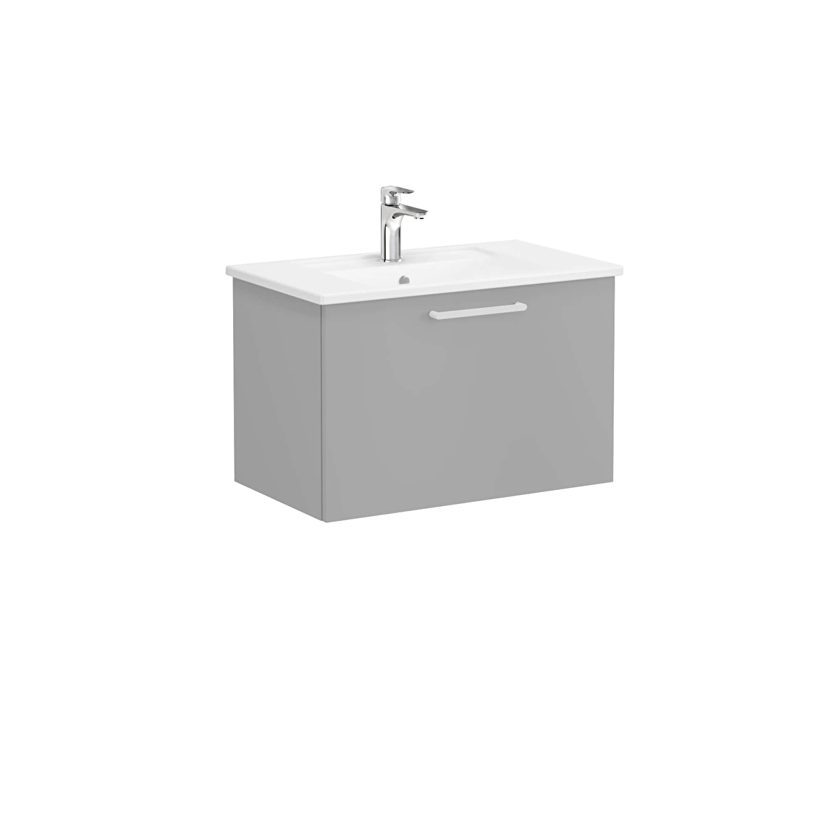 Root Flat Lavabo Dolabı, Mat Kaya Gri