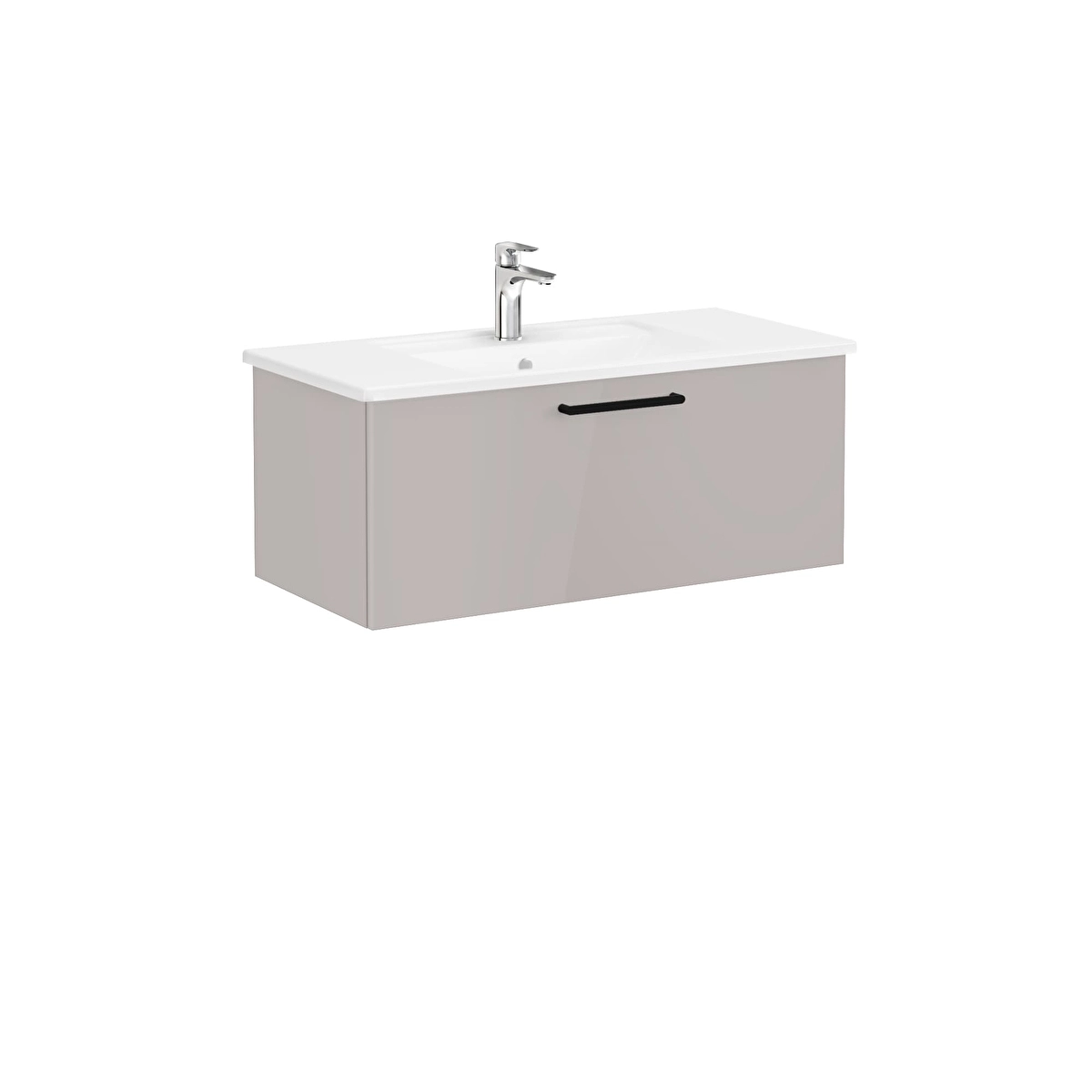Root Flat Lavabo Dolabı, Parlak Sahra Beji