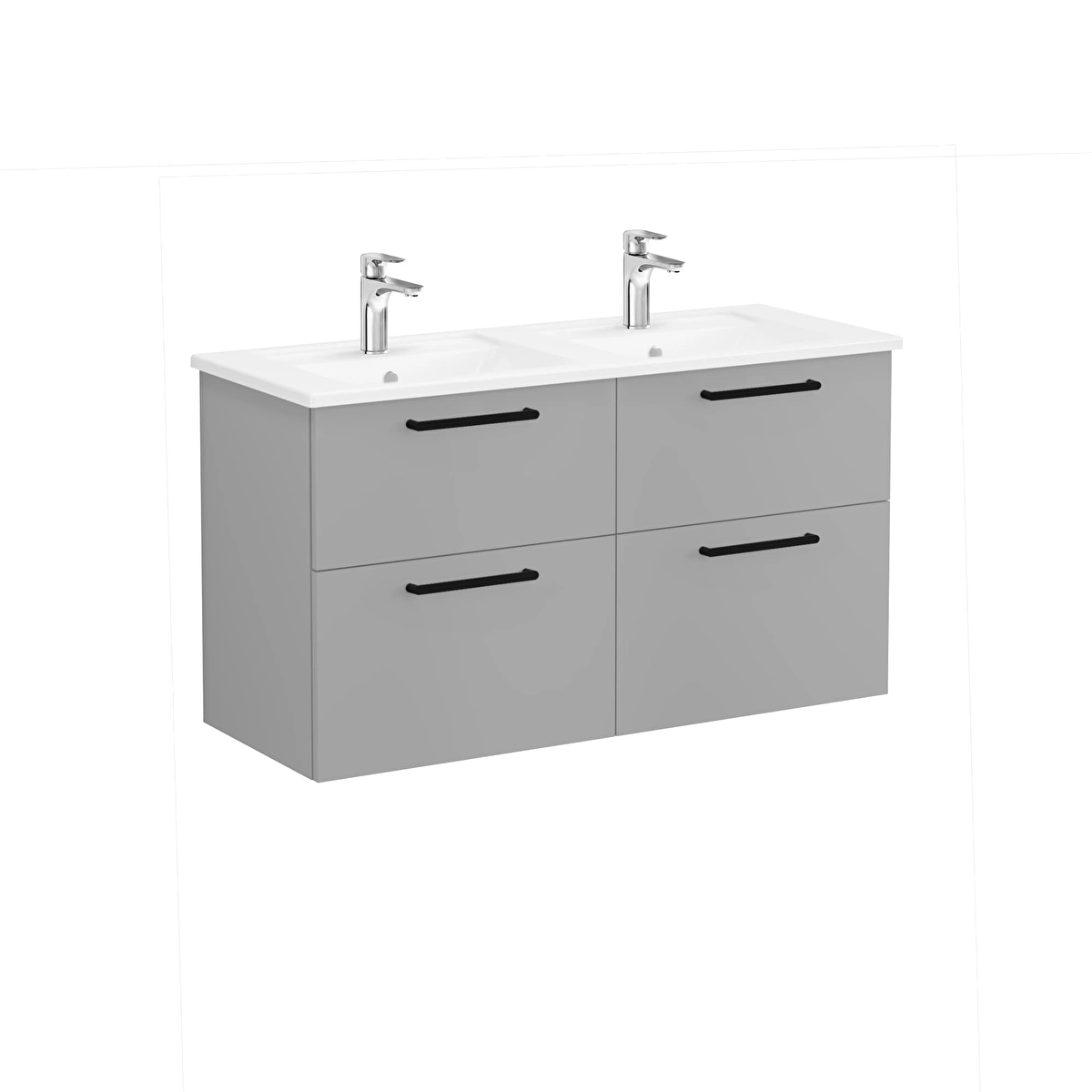 Root Flat Lavabo Dolabı, Mat Kaya Gri