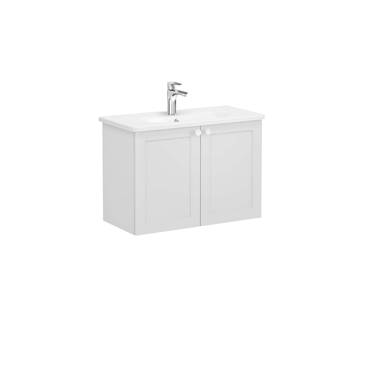 Root Classic Lavabo Dolabı, Mat Açık Gri