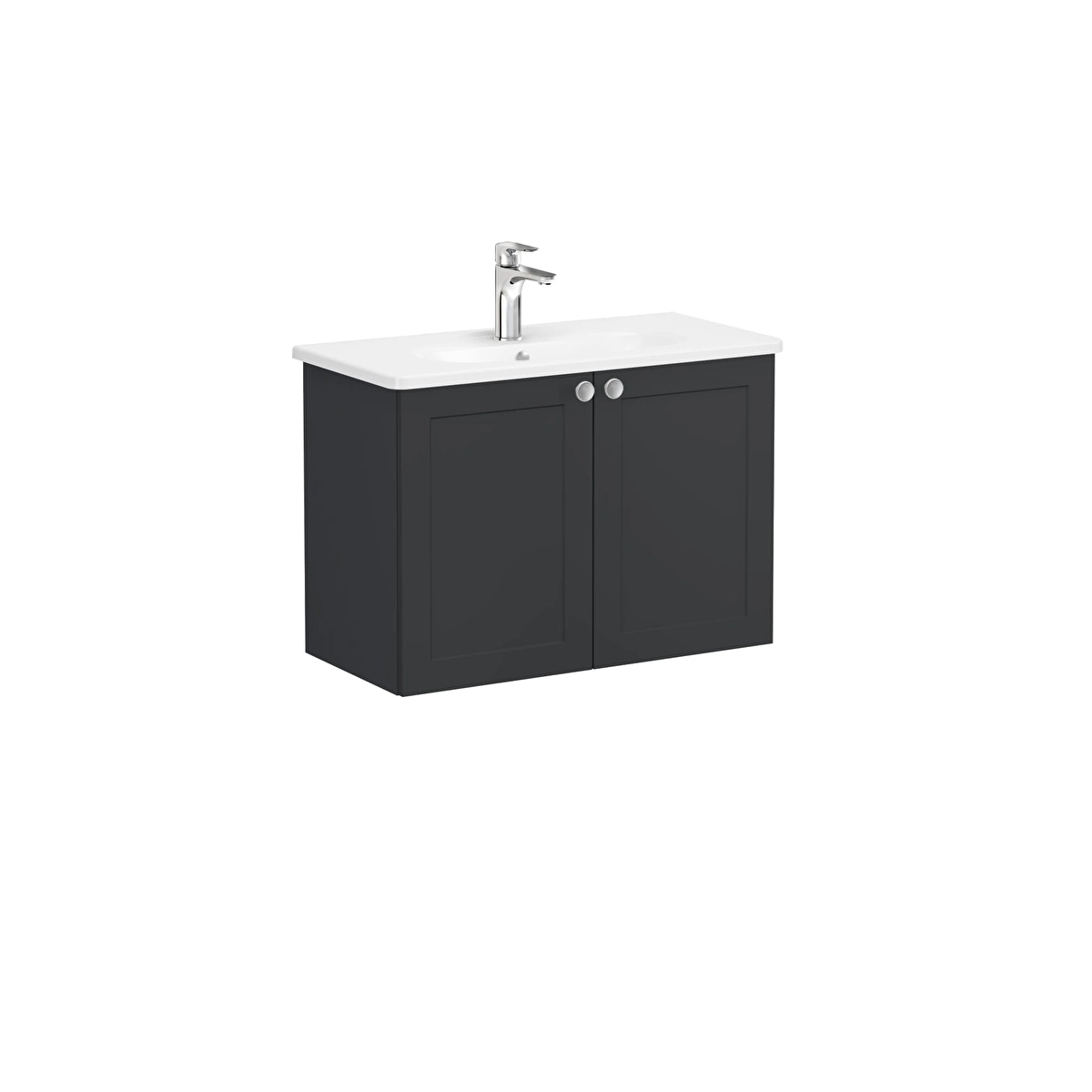 Root Classic Lavabo Dolabı, Mat Grafit