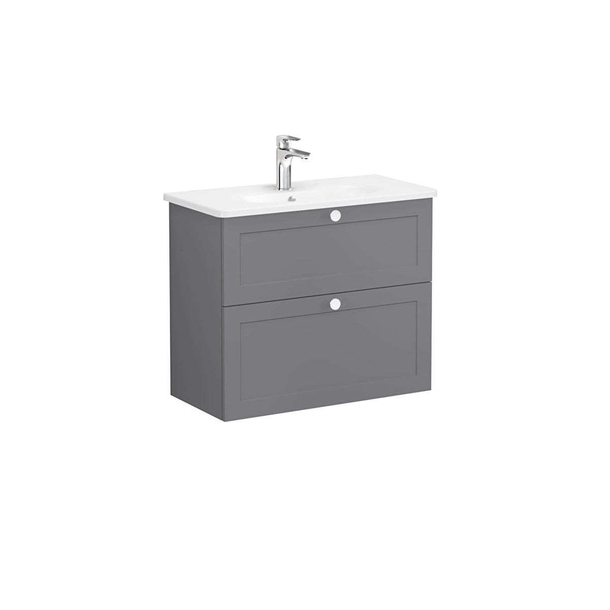 Root Classic Lavabo Dolabı, Mat gri