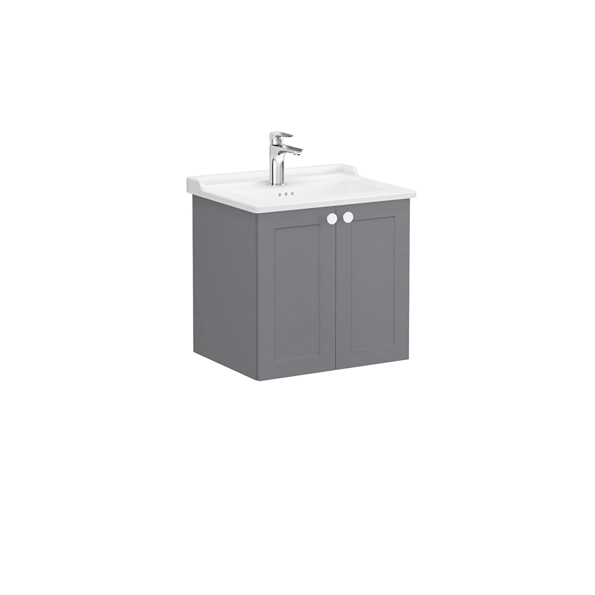 Root Classic Lavabo Dolabı, Mat gri