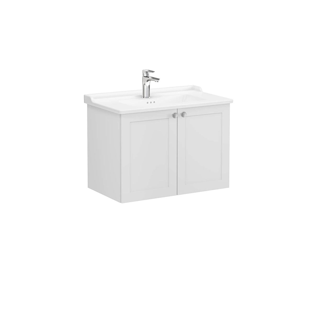 Root Classic Lavabo Dolabı, Mat Açık Gri