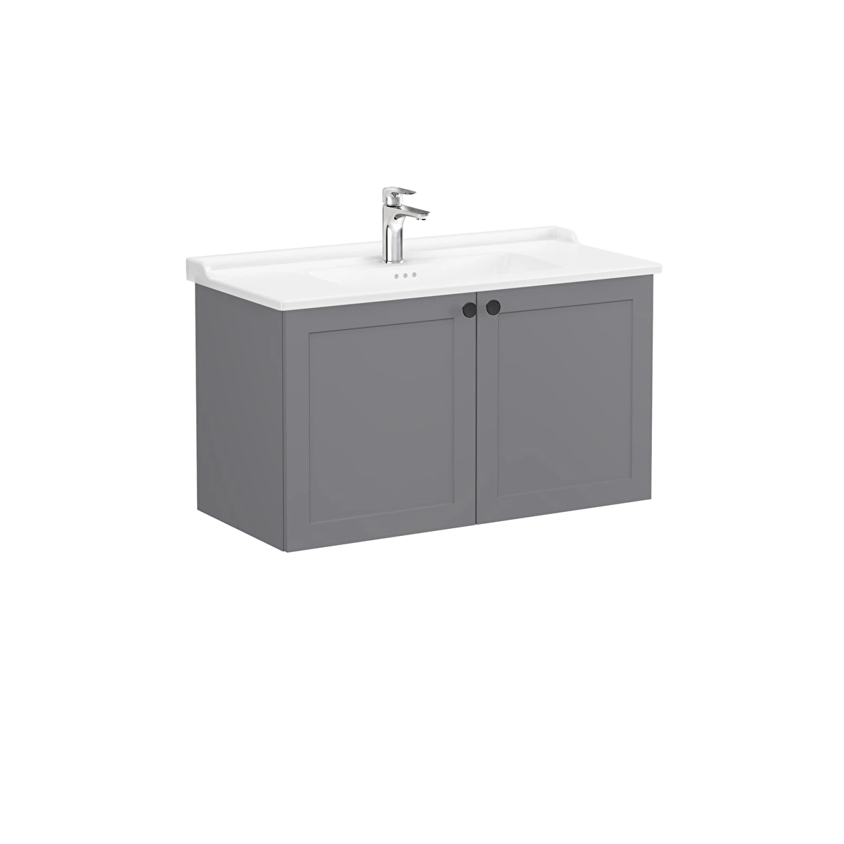 Root Classic Lavabo Dolabı, Mat gri