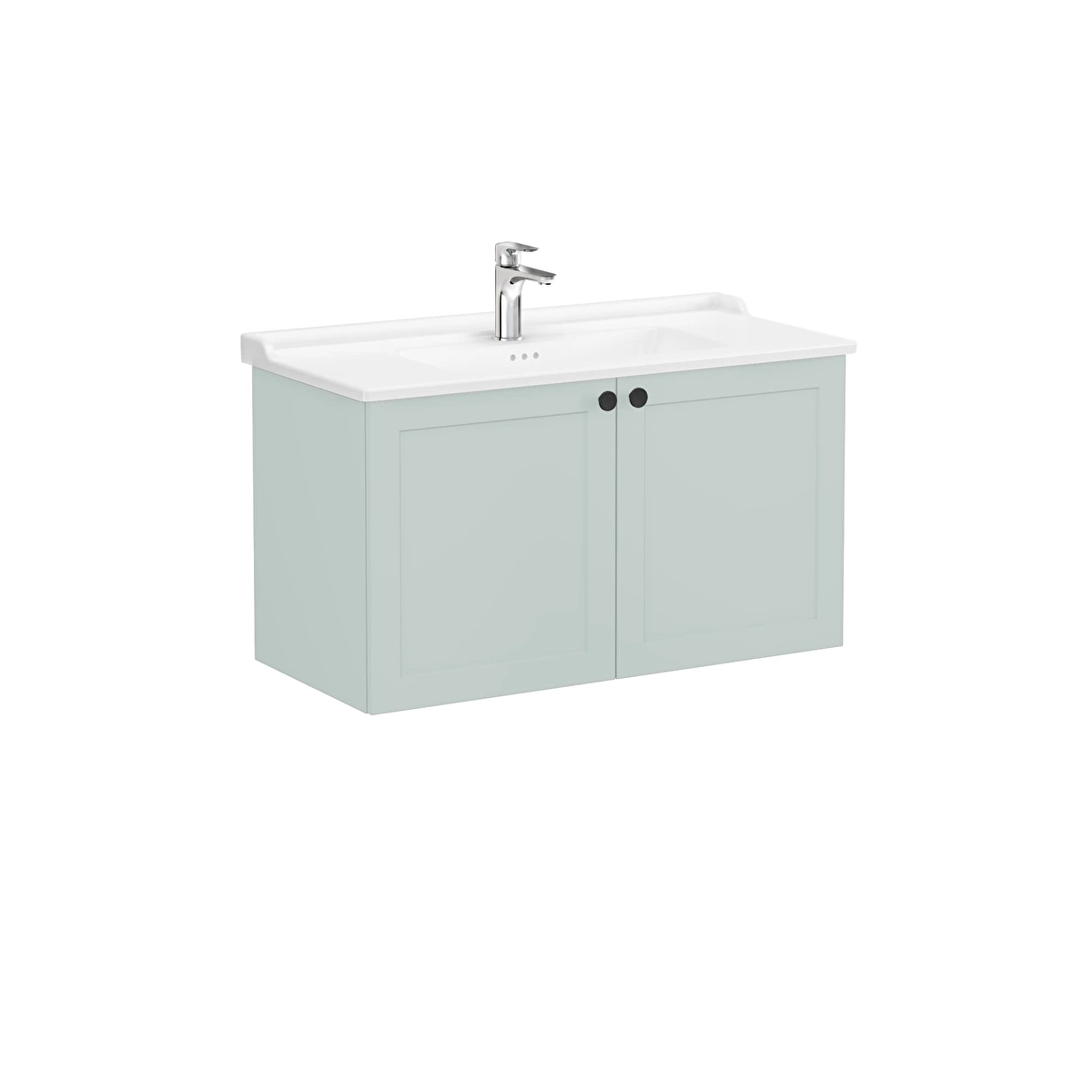 Root Classic Lavabo Dolabı, Mat Retro Yeşil