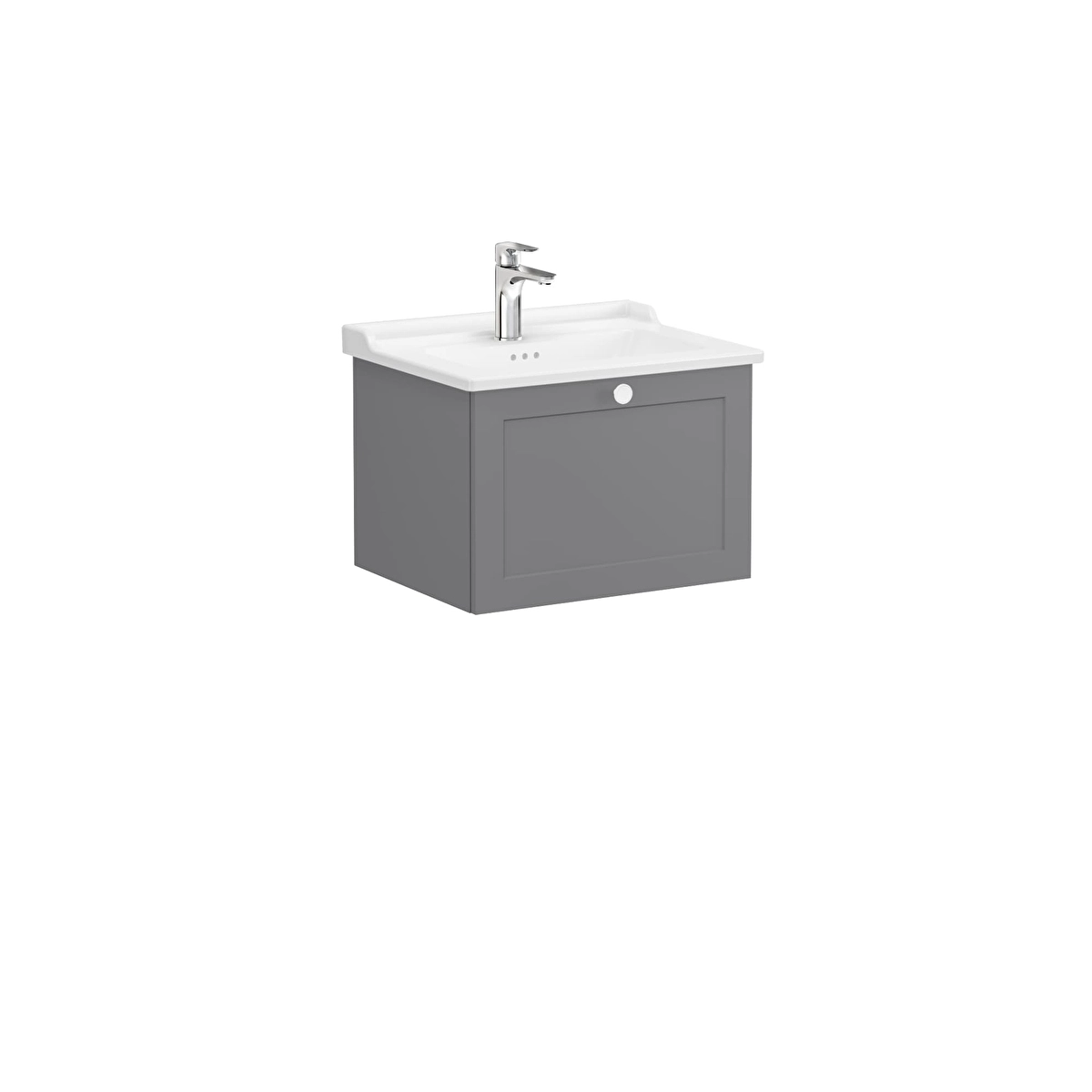 Root Classic Lavabo Dolabı, Mat gri