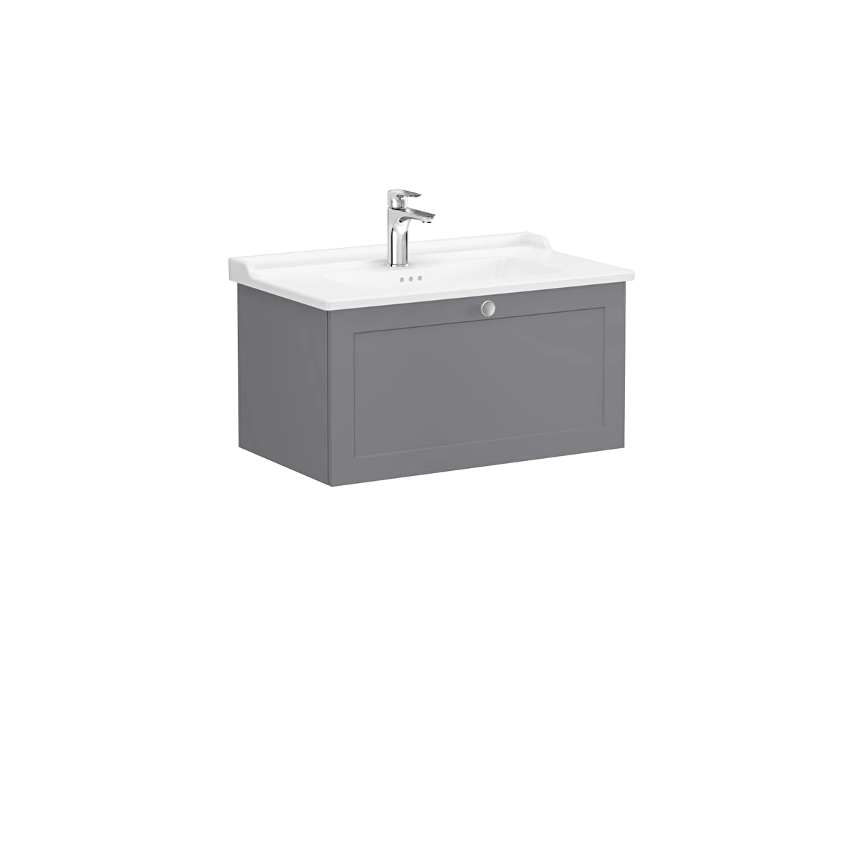Root Classic Lavabo Dolabı, Mat gri