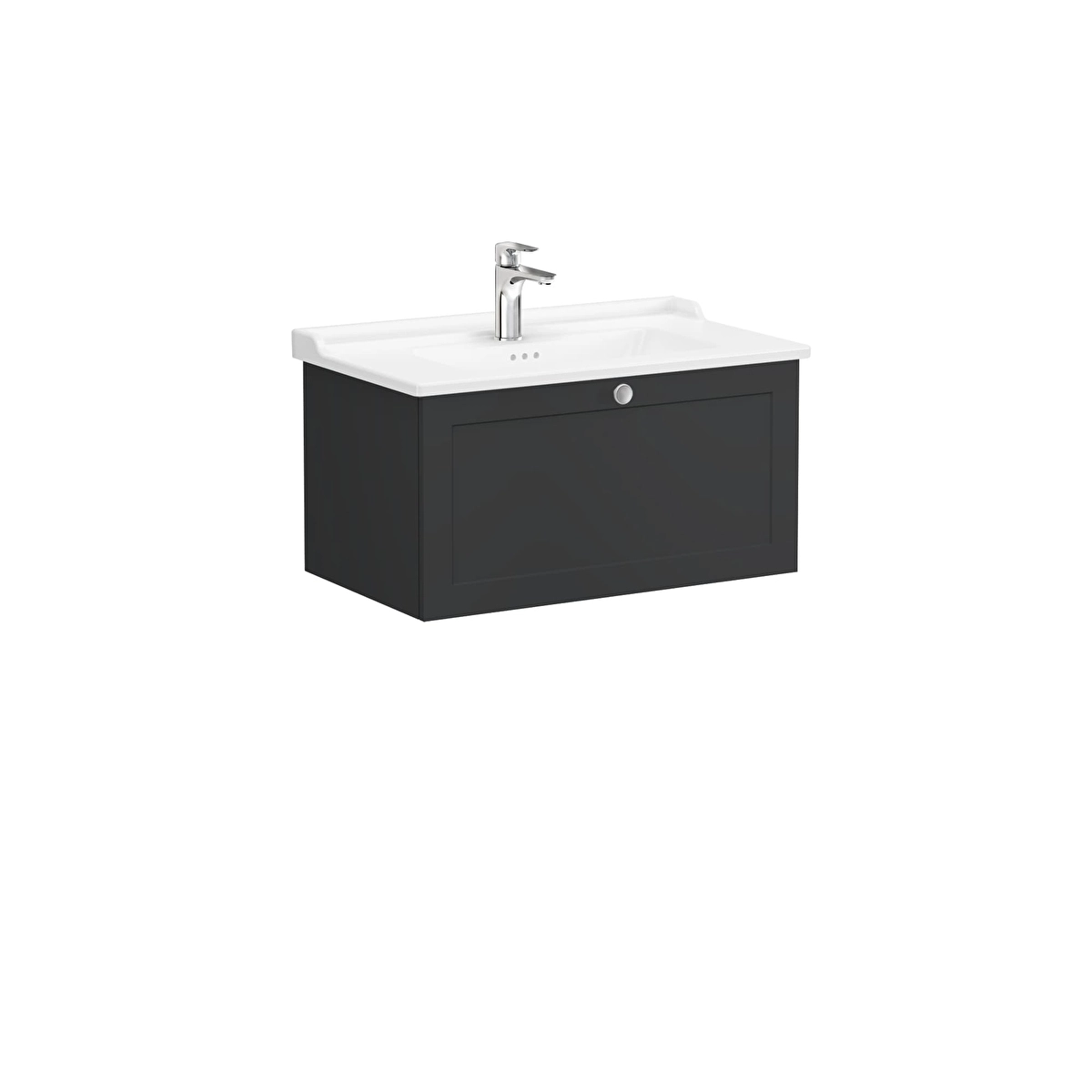 Root Classic Lavabo Dolabı, Mat Grafit